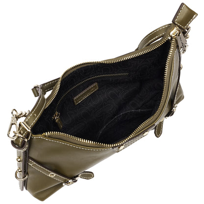 True Religion Smooth PU Belted Shoulder Bag