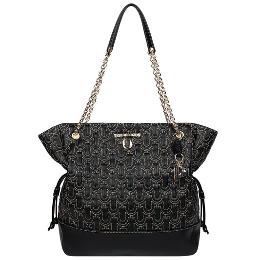 True Religion Cinch Side Soft Logo Tote