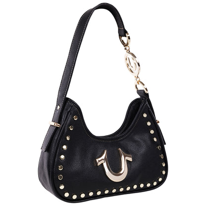 True Religion Studded Pebble Hobo Bag