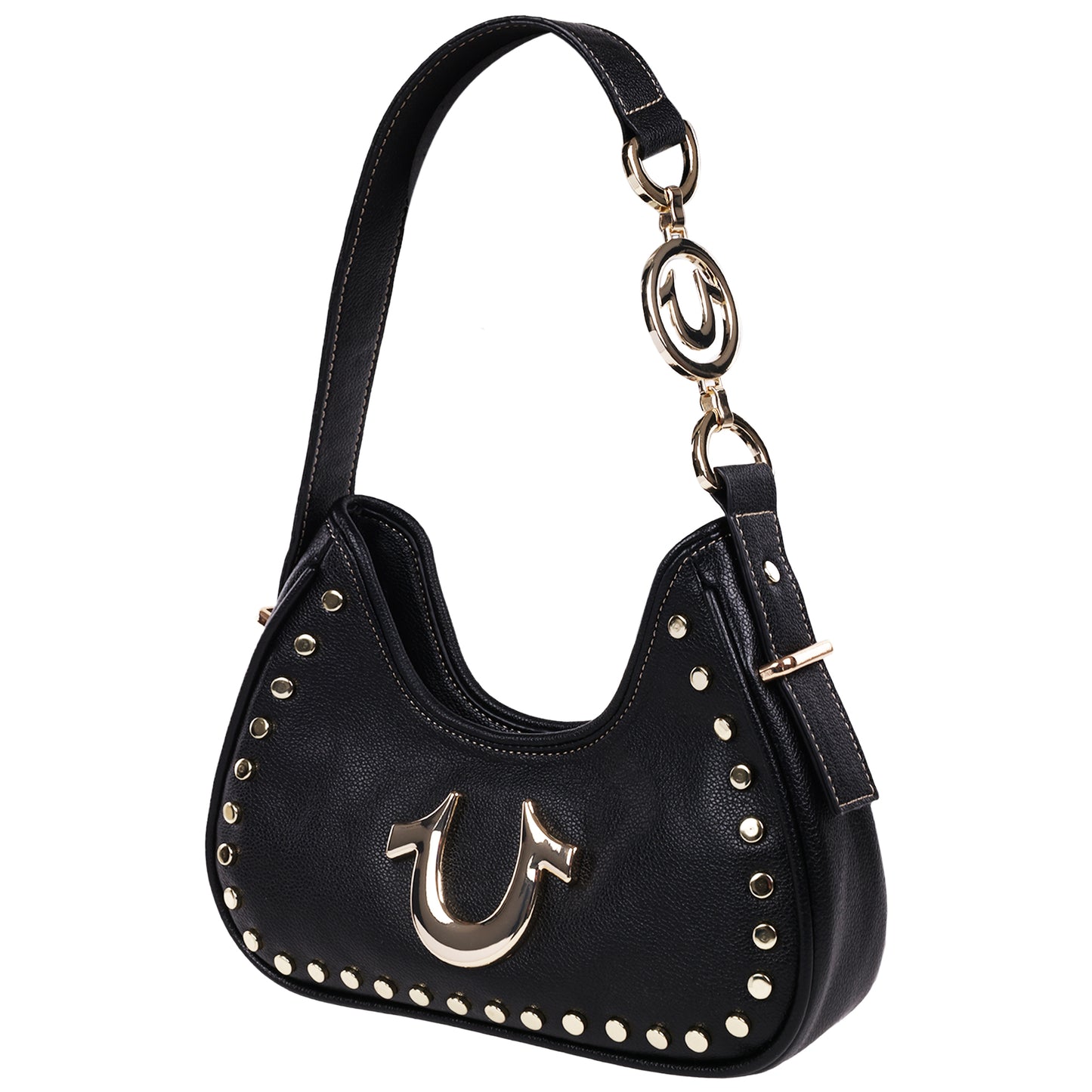 True Religion Studded Pebble Hobo Bag