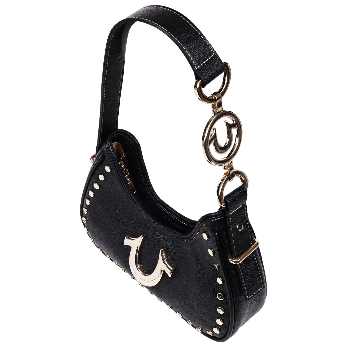 True Religion Studded Pebble Hobo Bag