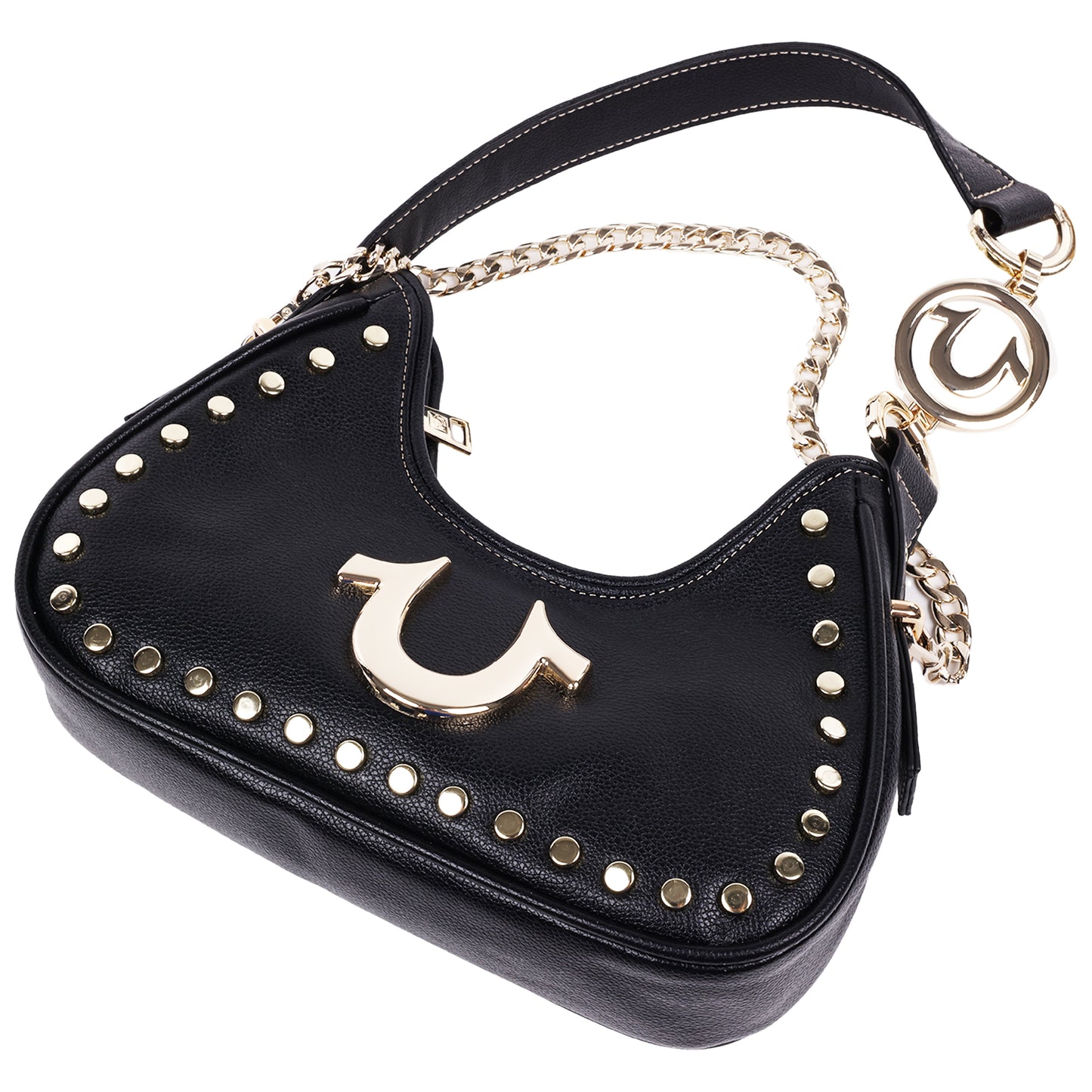 True Religion Studded Pebble Hobo Bag