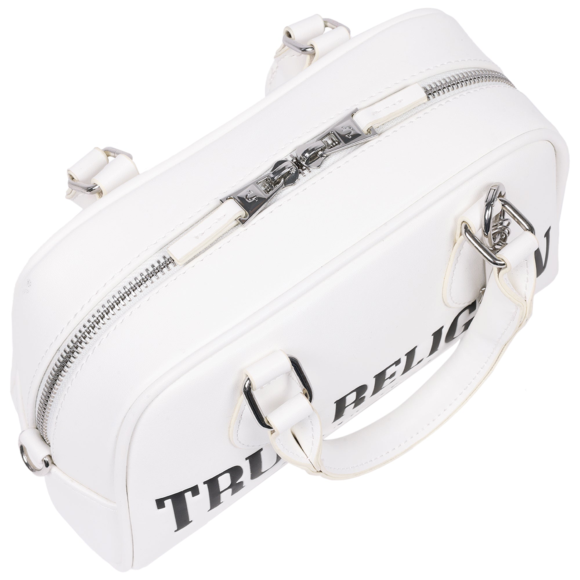 True Religion Bombe Logo Satchel with Charm