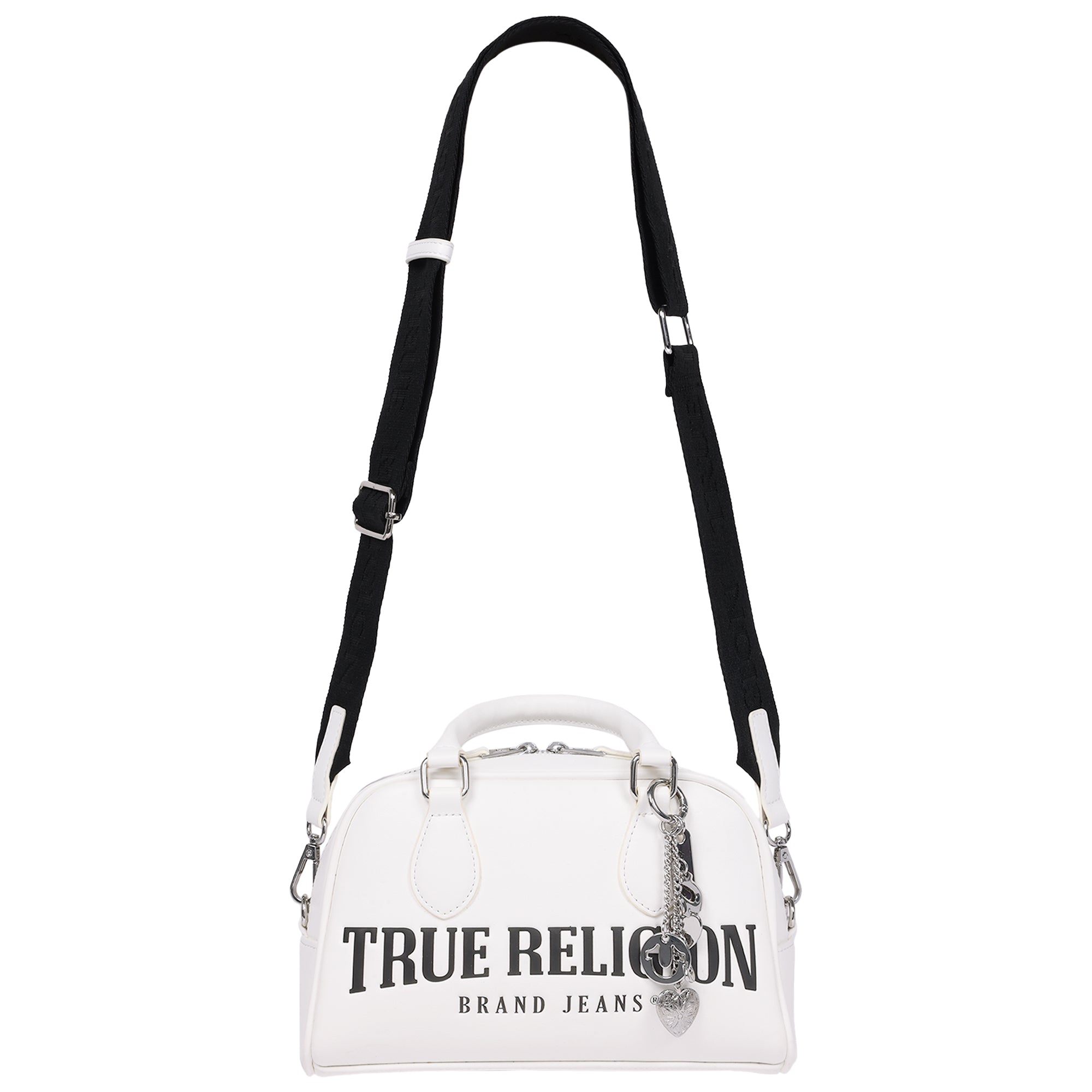 True Religion Bombe Logo Satchel with Charm