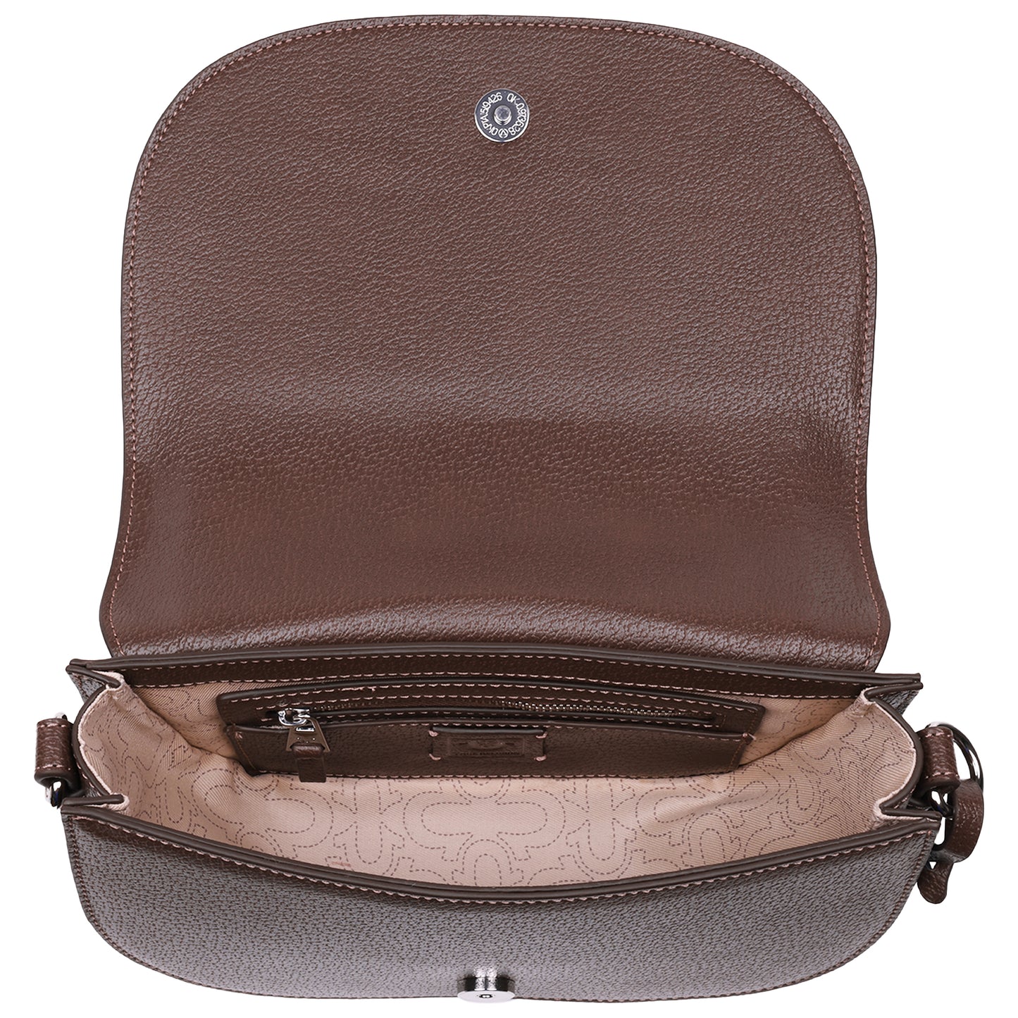 True Religion Studded Horseshoe Suede Flap Crossbody