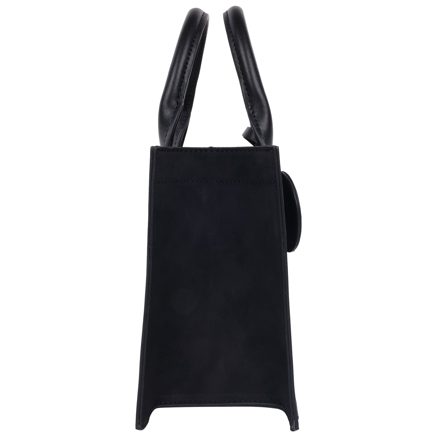 True Religion Suede PU Box Tote with Logo Tag