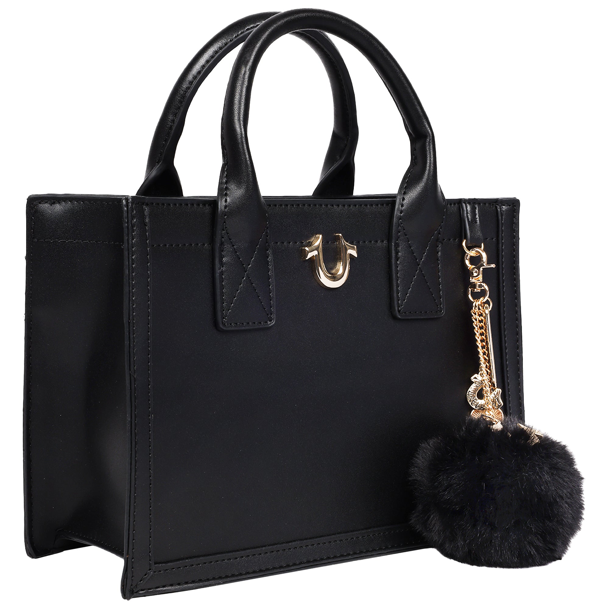 True Religion Pom Dangle Modern Tote