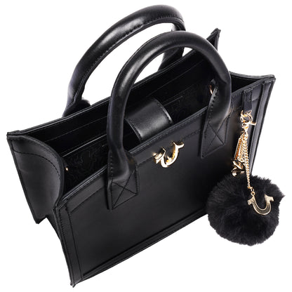 True Religion Pom Dangle Modern Tote