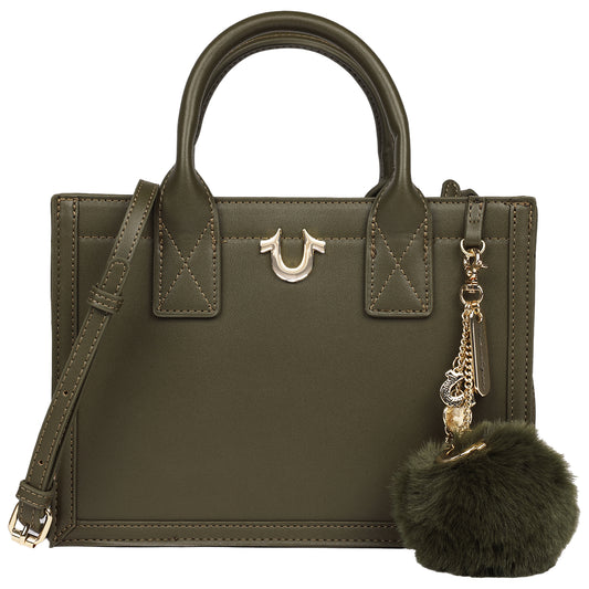 True Religion Pom Dangle Modern Tote