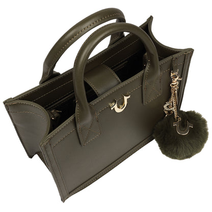 True Religion Pom Dangle Modern Tote