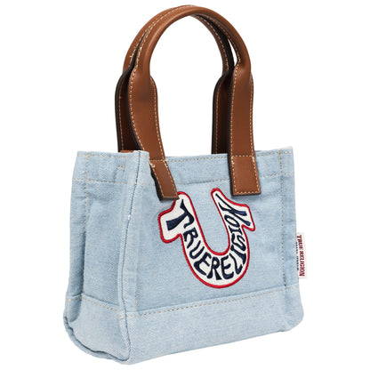 True Religion Retro Horseshoe Denim Mini Tote