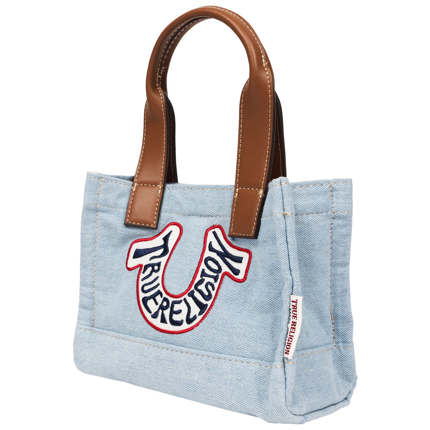 True Religion Retro Horseshoe Denim Mini Tote