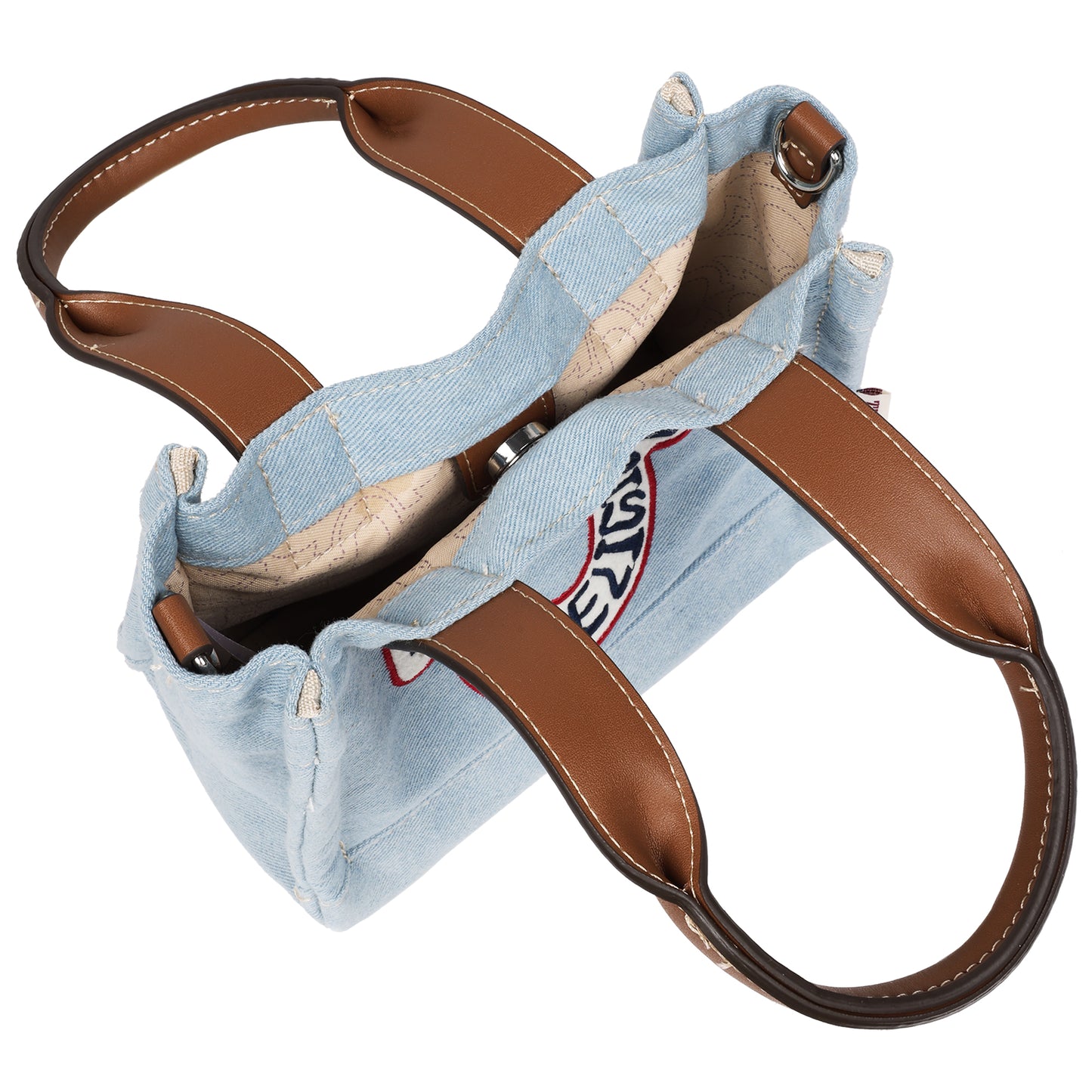 True Religion Retro Horseshoe Denim Mini Tote
