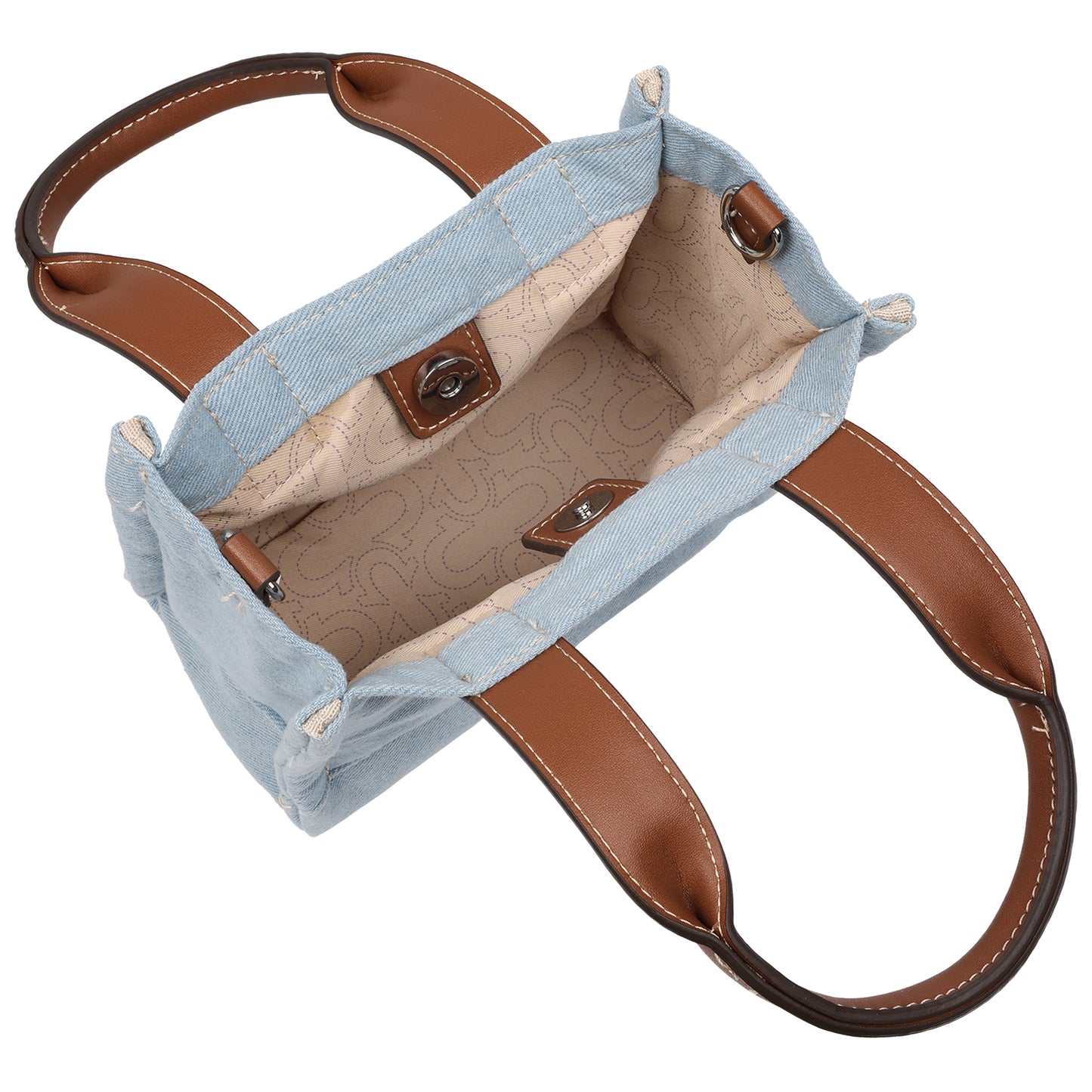 True Religion Retro Horseshoe Denim Mini Tote