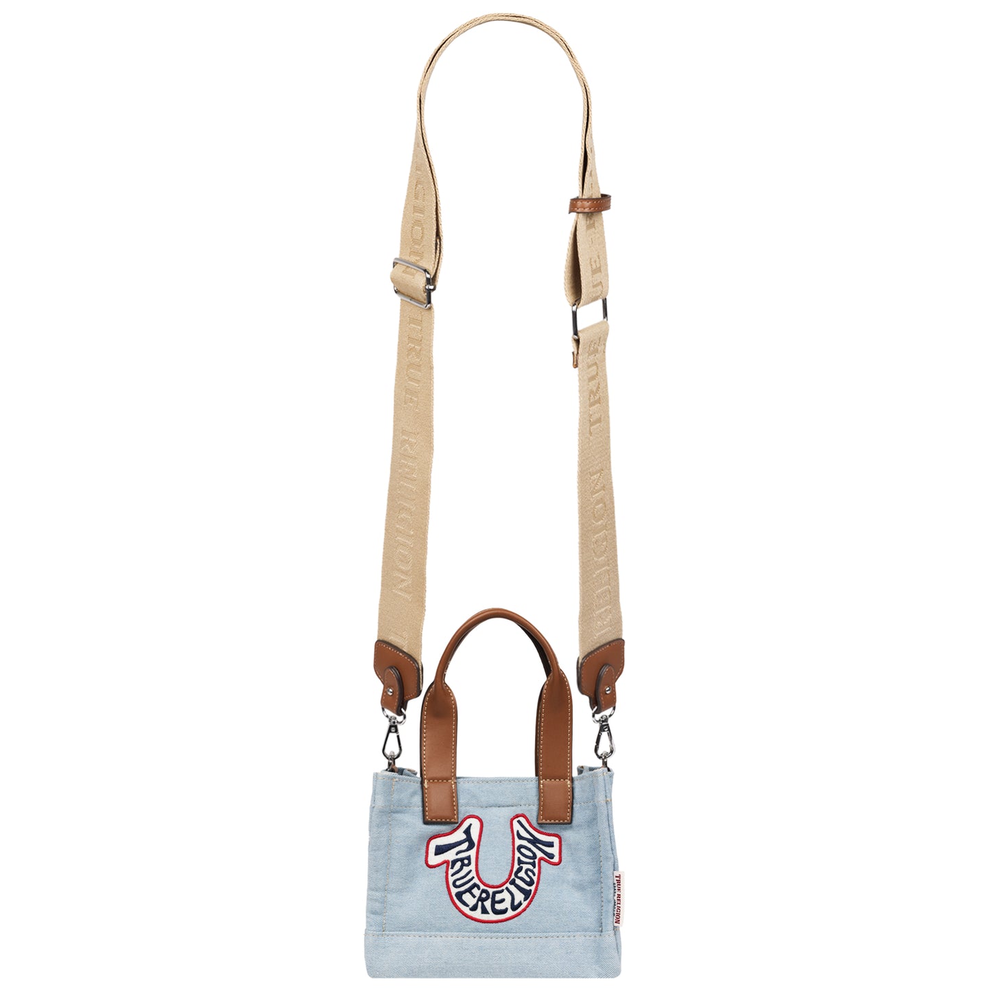 True Religion Retro Horseshoe Denim Mini Tote