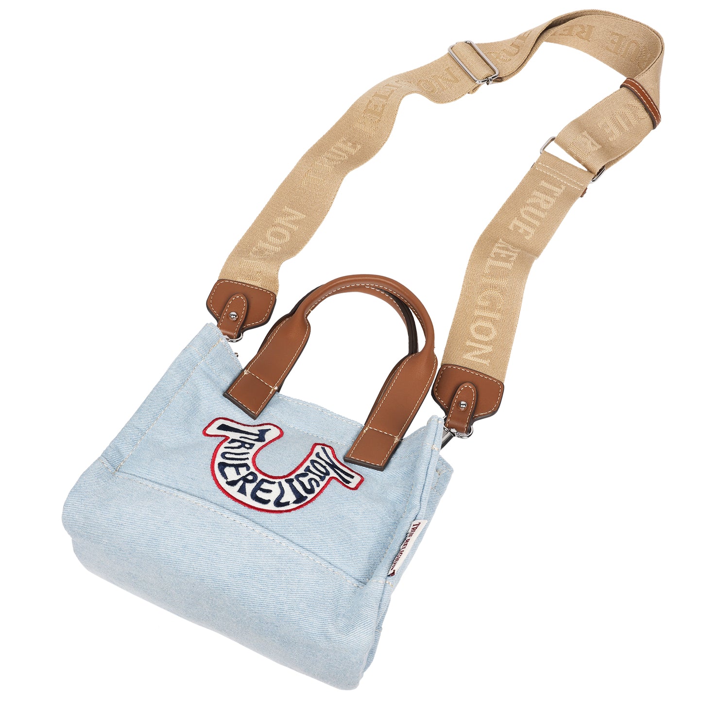 True Religion Retro Horseshoe Denim Mini Tote