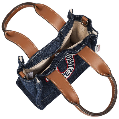 True Religion Retro Horseshoe Denim Mini Tote