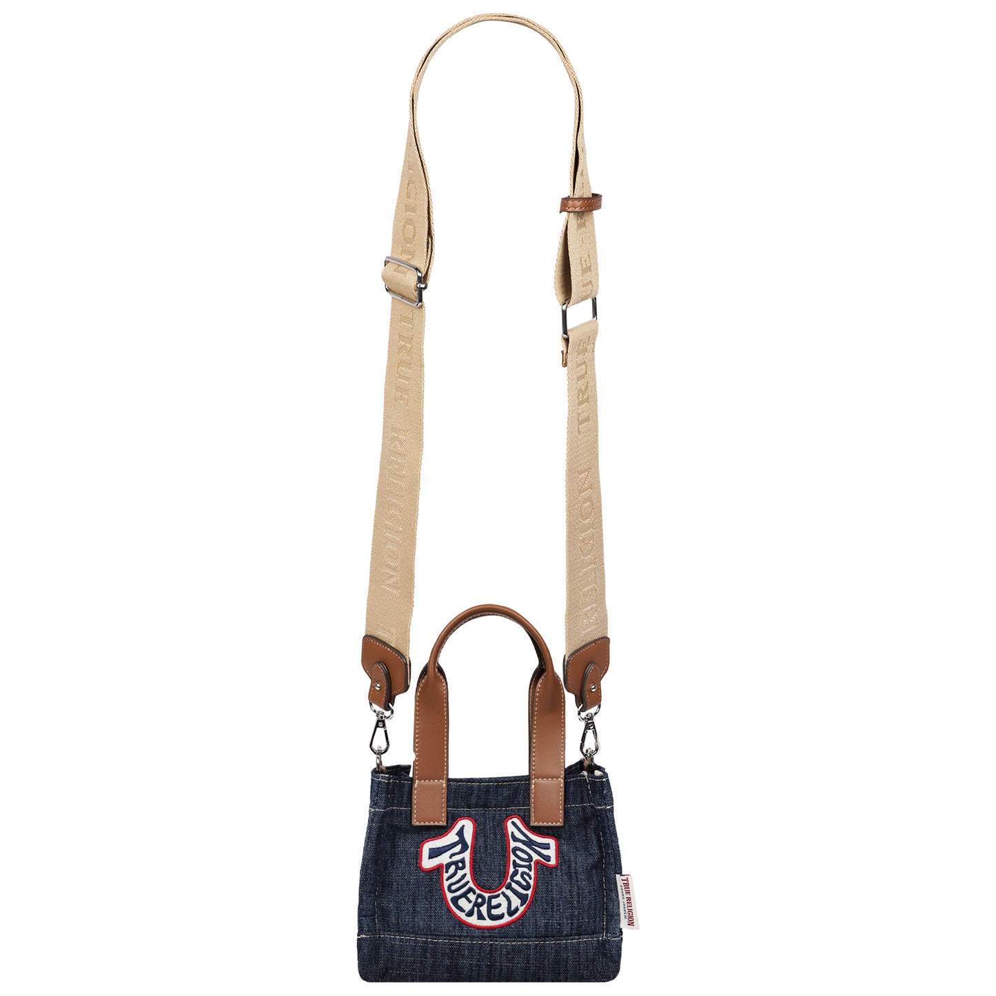 True Religion Retro Horseshoe Denim Mini Tote
