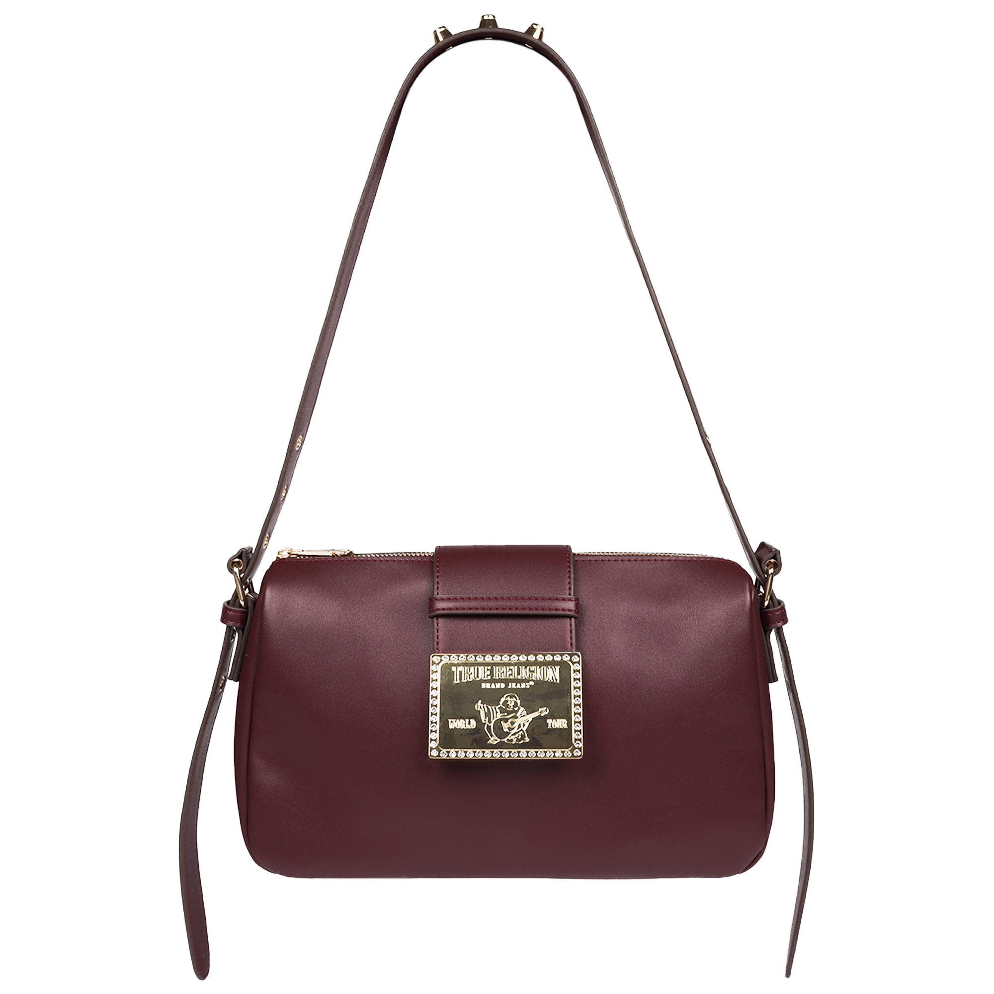 True Religion East West Shoulder Bag with Belt Buckle Tab