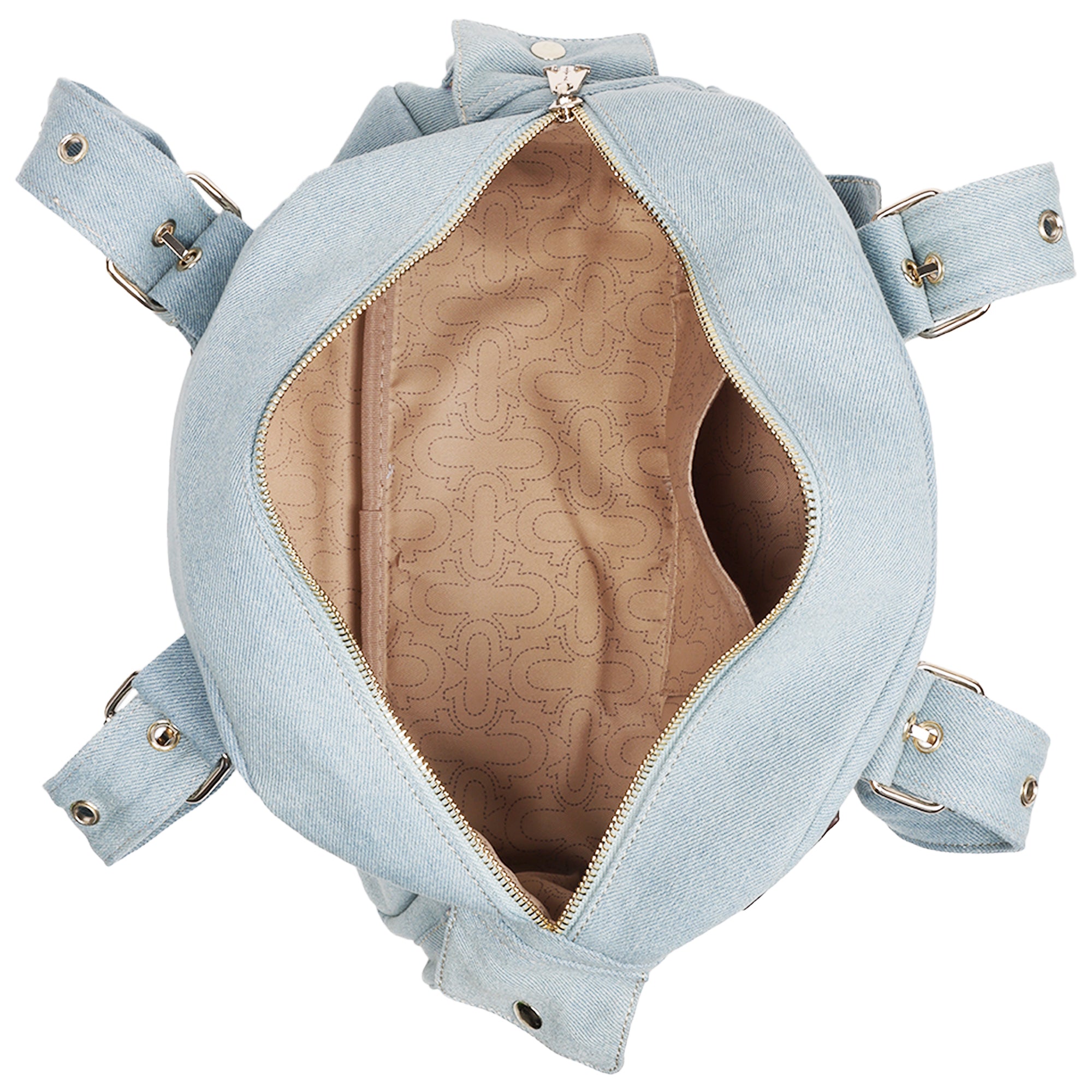 True Religion Multi-Patch Denim Satchel