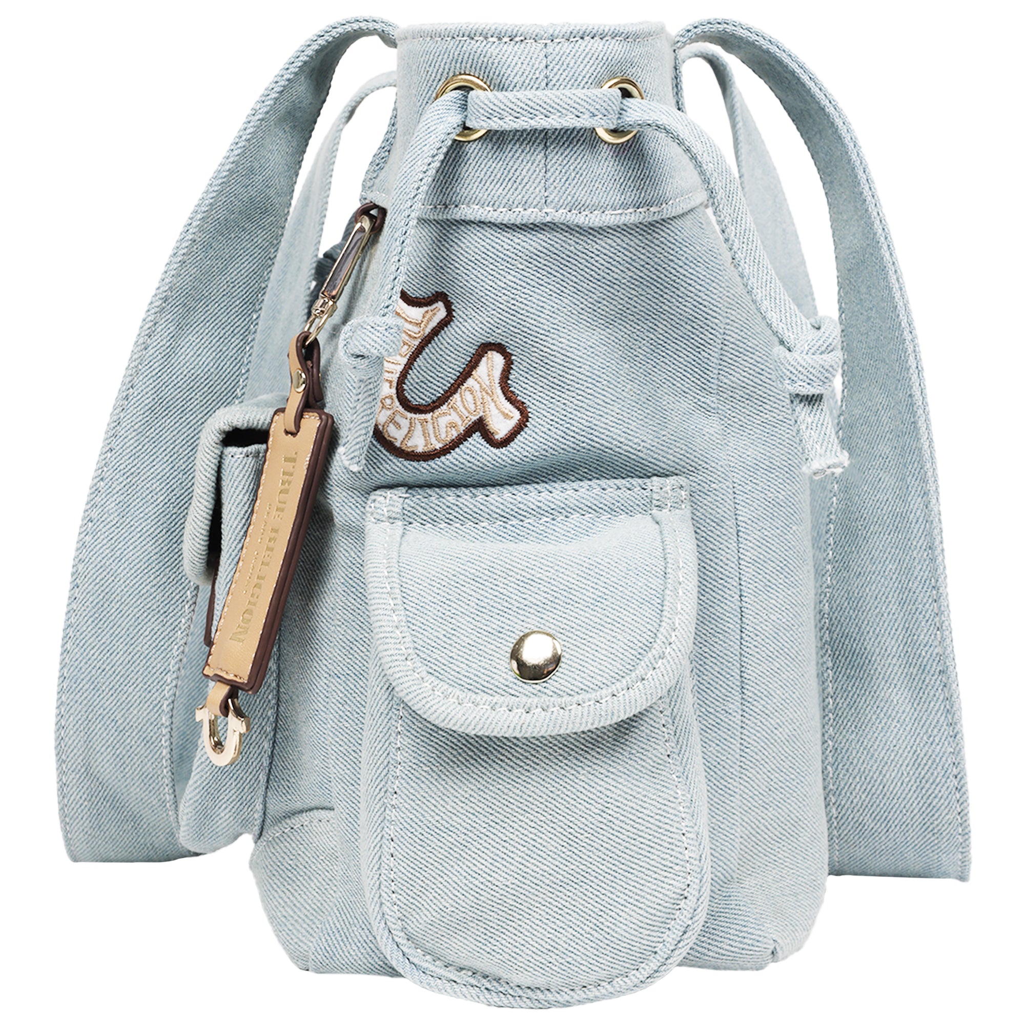 True Religion Multi-Patch Denim Tote