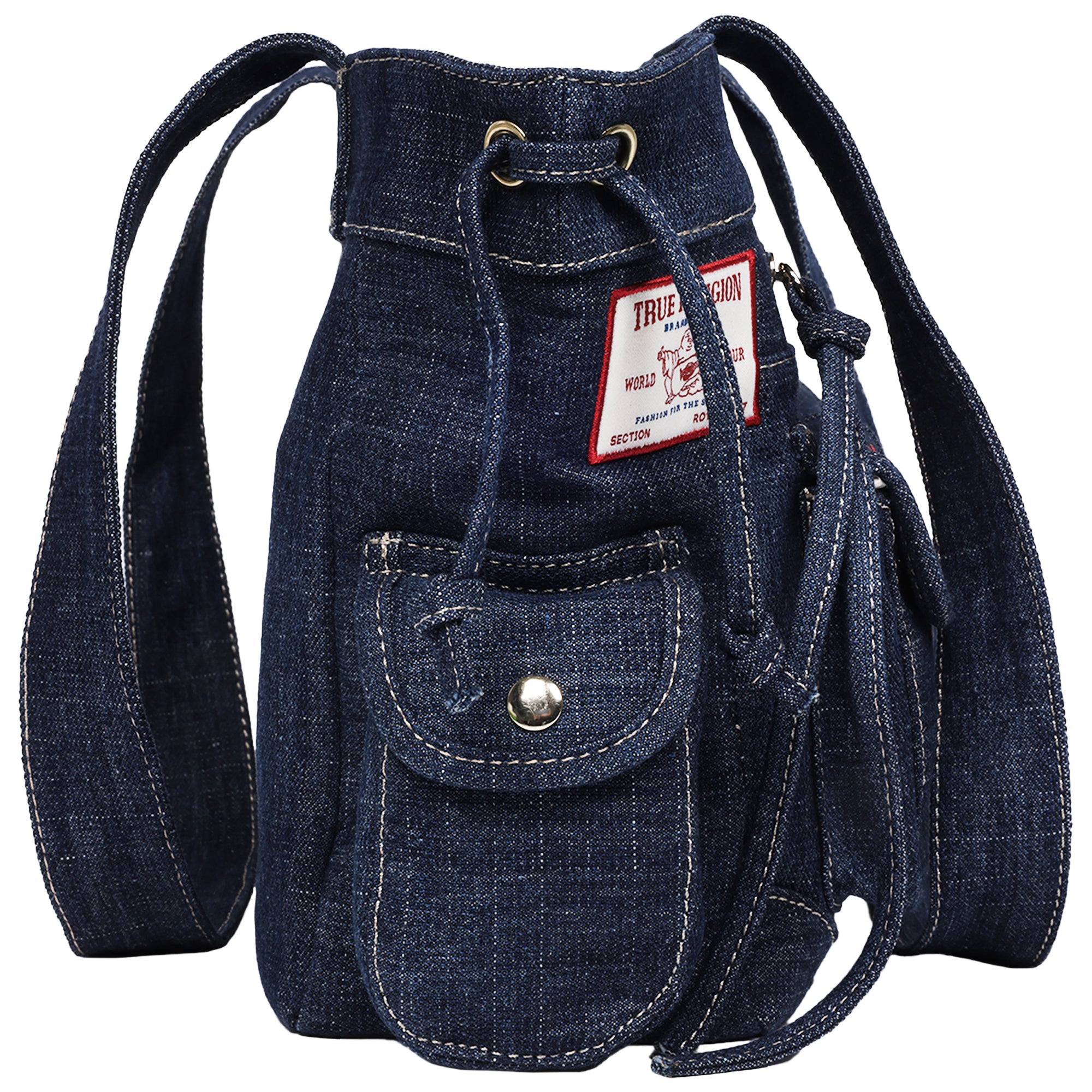 True Religion Multi-Patch Denim Tote