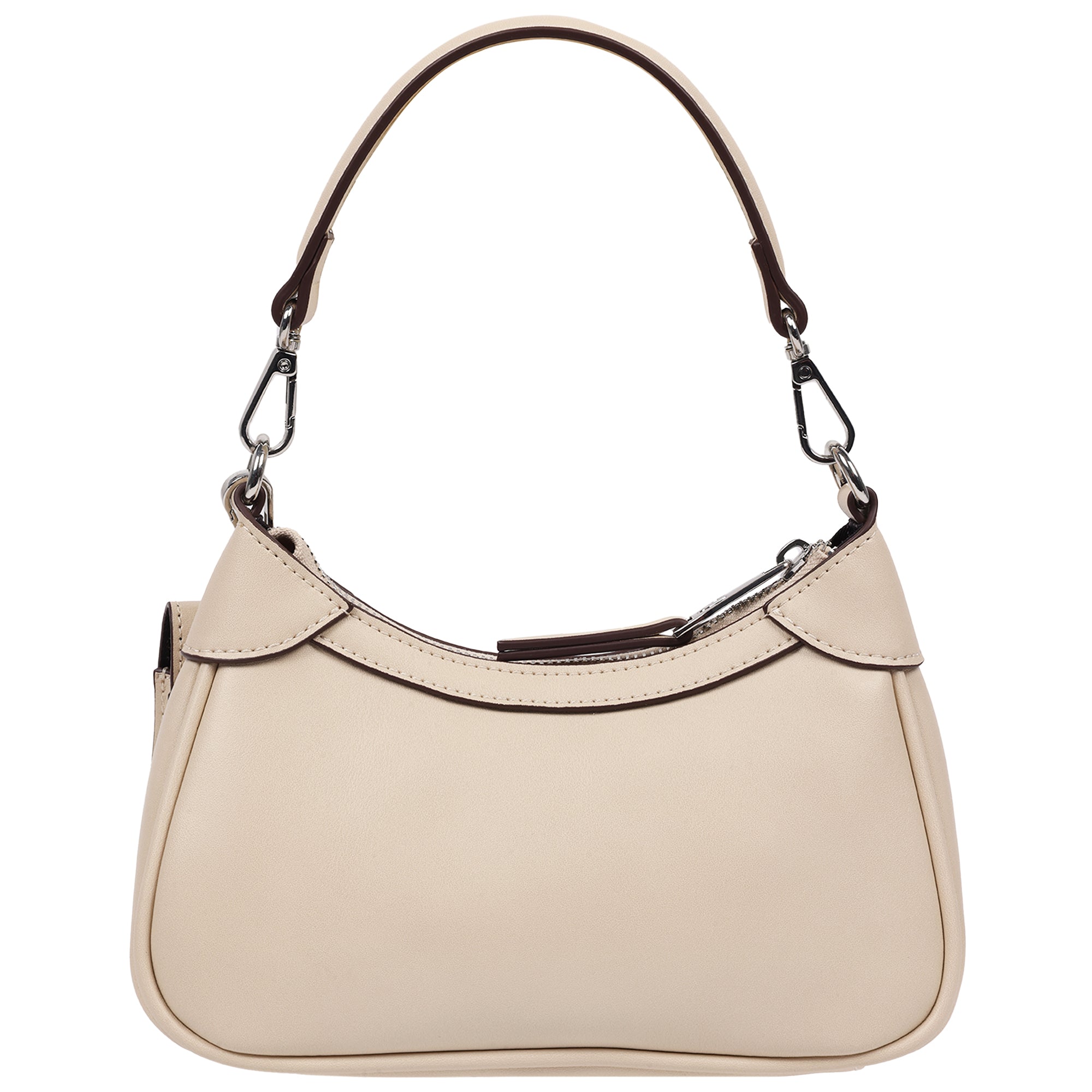 True Religion Trapunto Logo Zip-Top Hobo