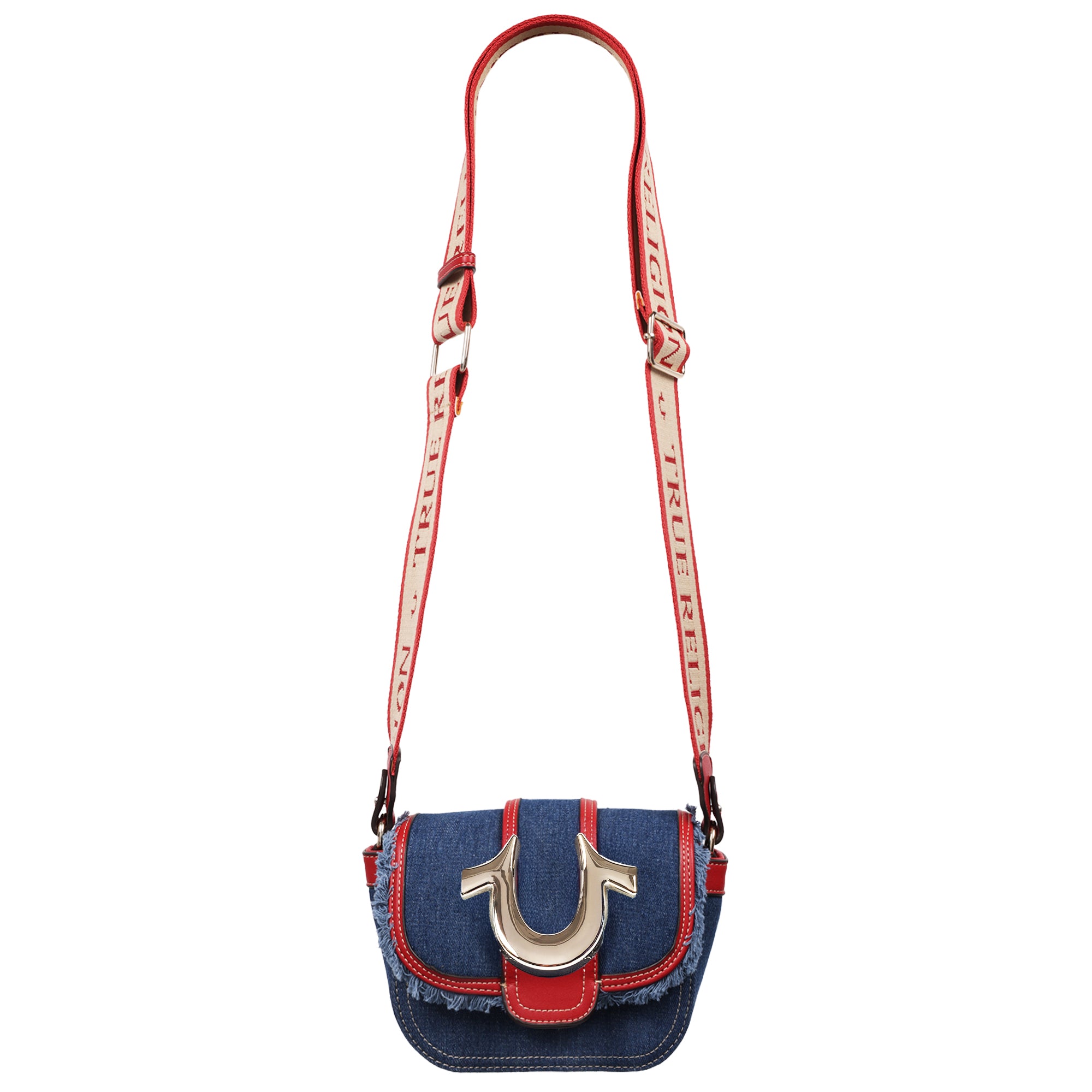 True Religion Asher Frayed Edge Mini Flap Crossbody