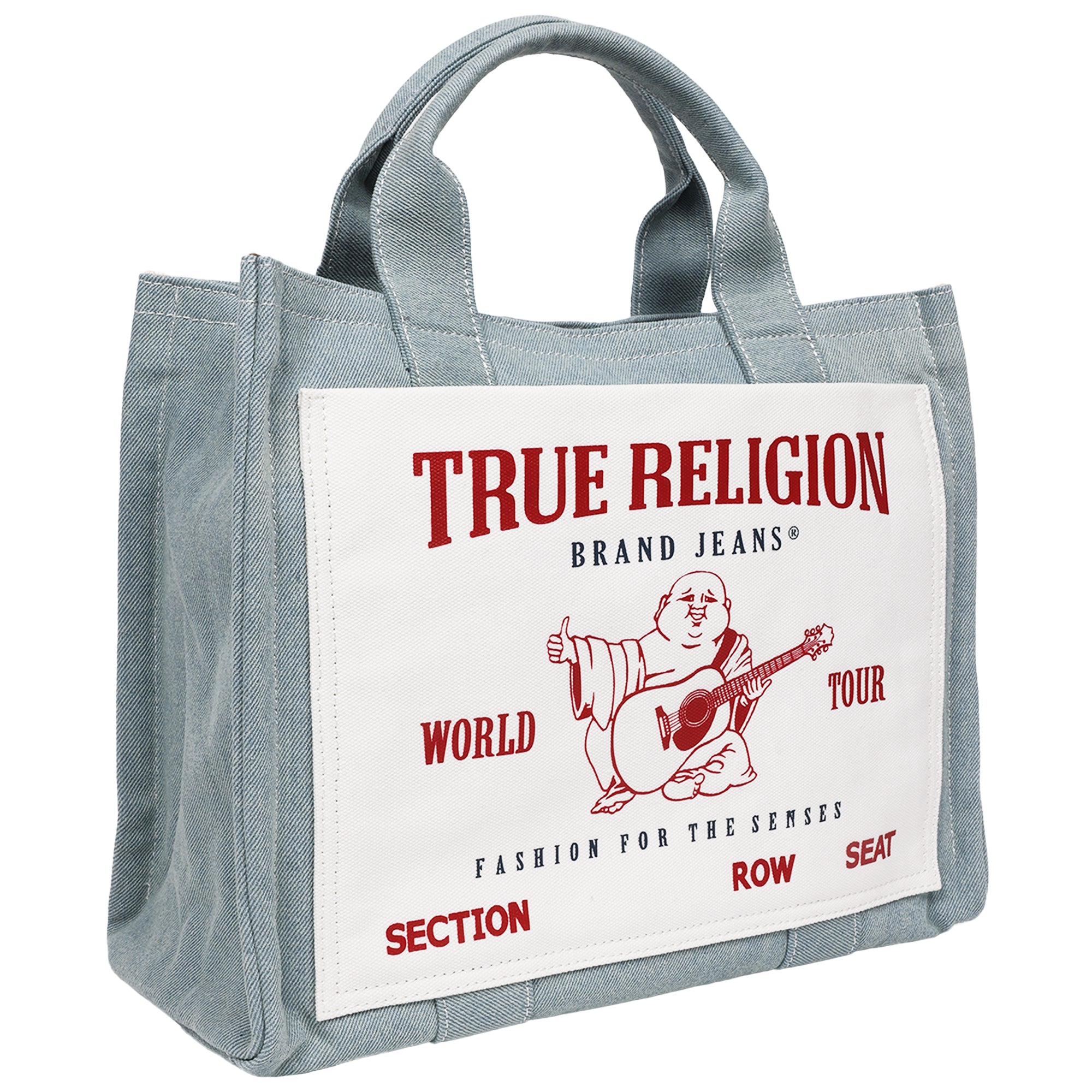 True Religion Ace Mega Pocket Buddha Tote – Denim World Tour Bag