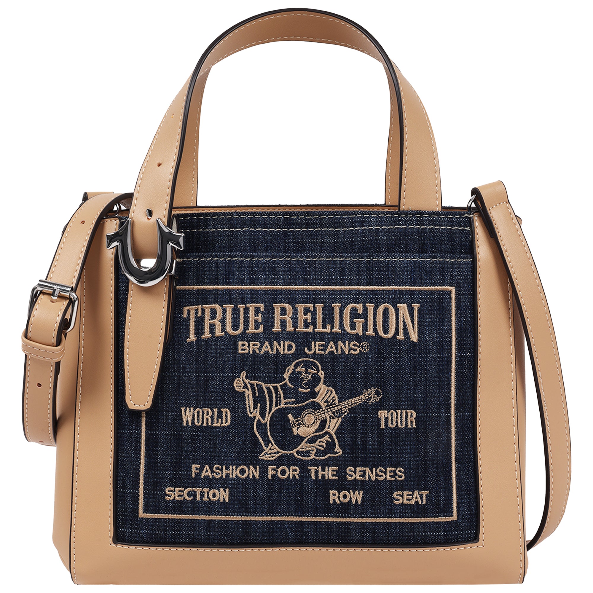 True Religion Arvin Buddha Motif Crossbody Tote
