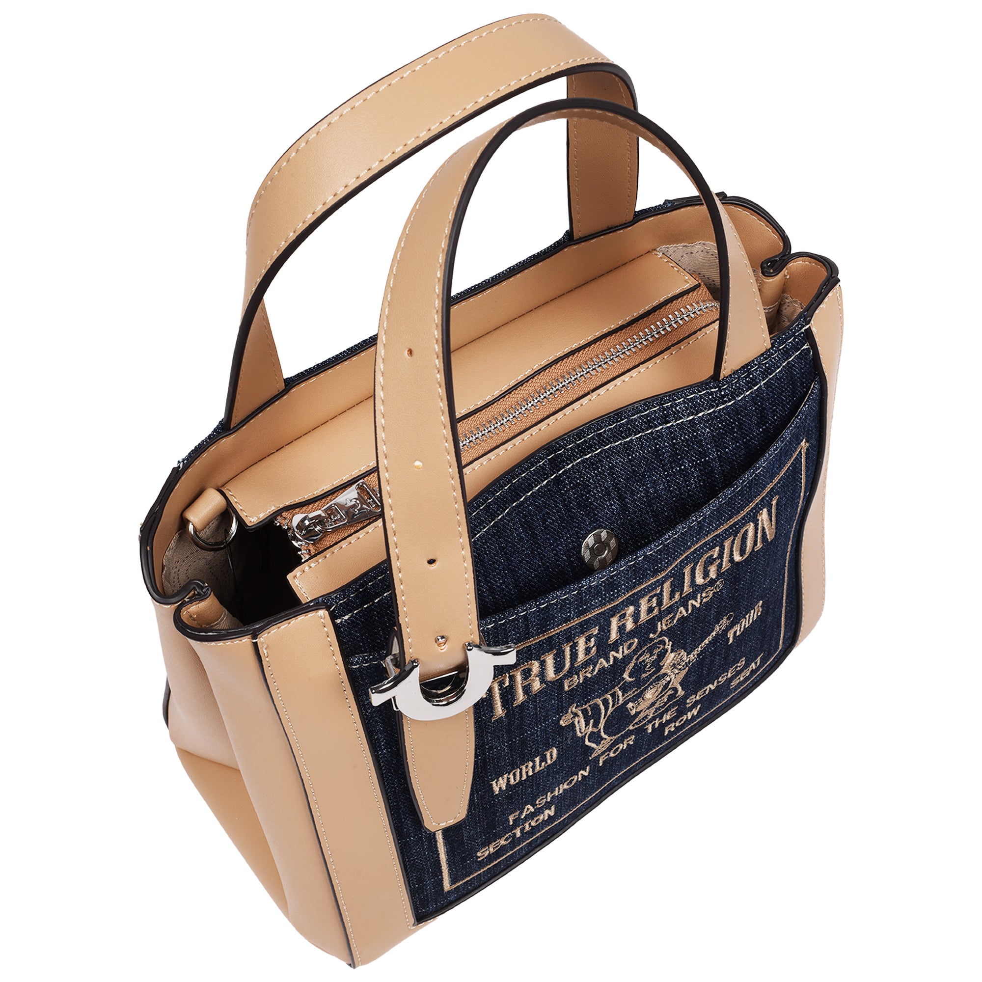 True Religion Arvin Buddha Motif Crossbody Tote