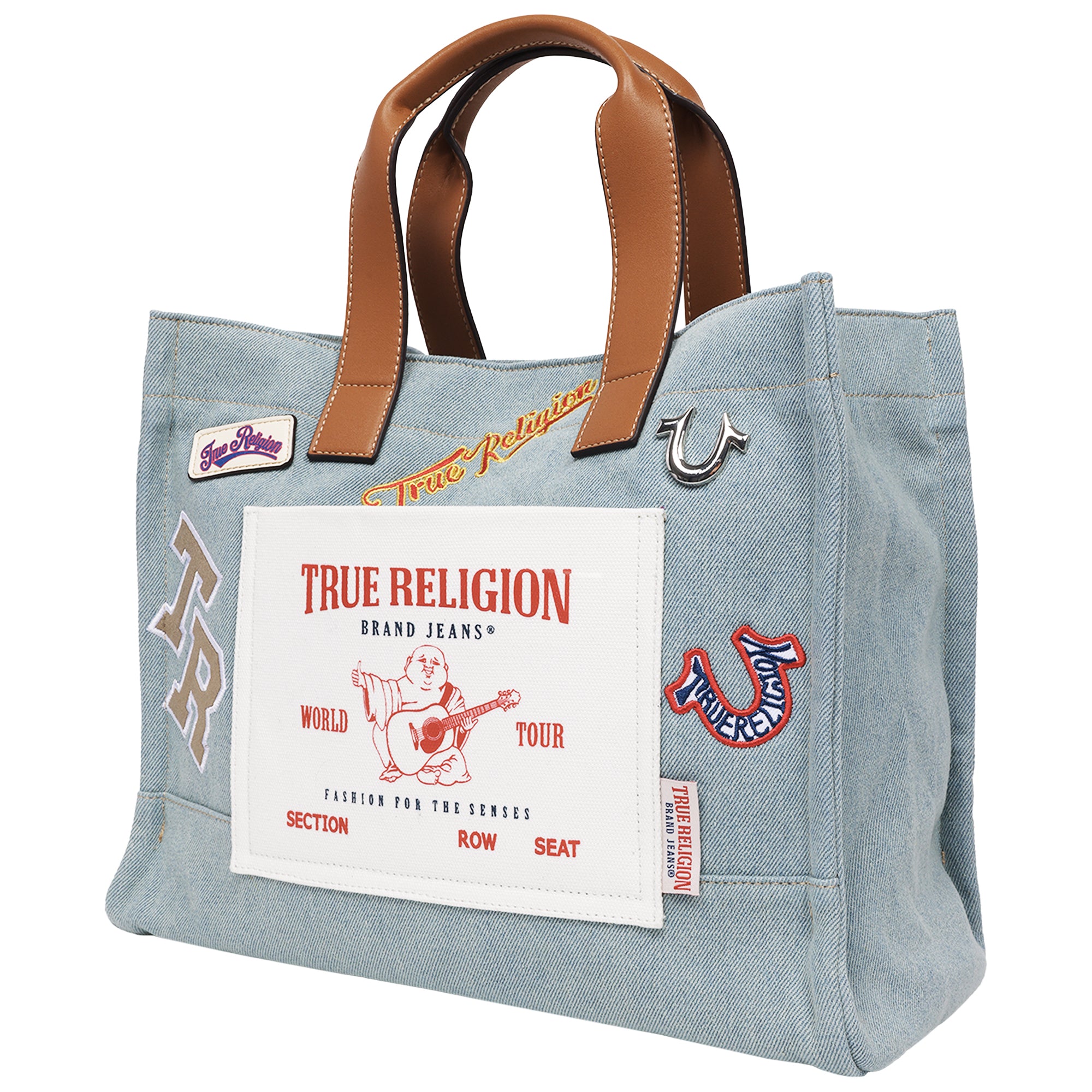 True Religion Andy Multi Patch Medium Tote