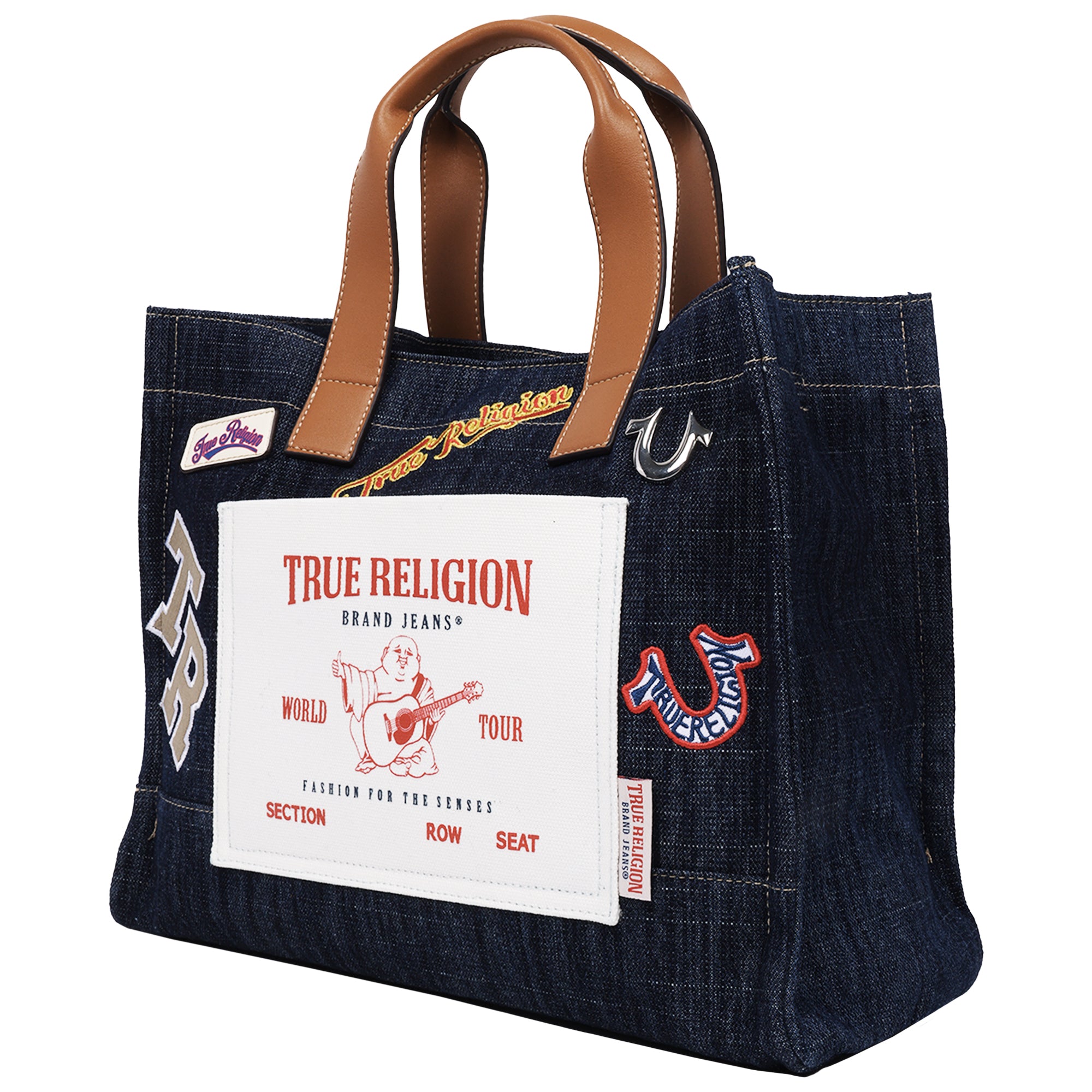 True Religion Andy Multi Patch Medium Tote