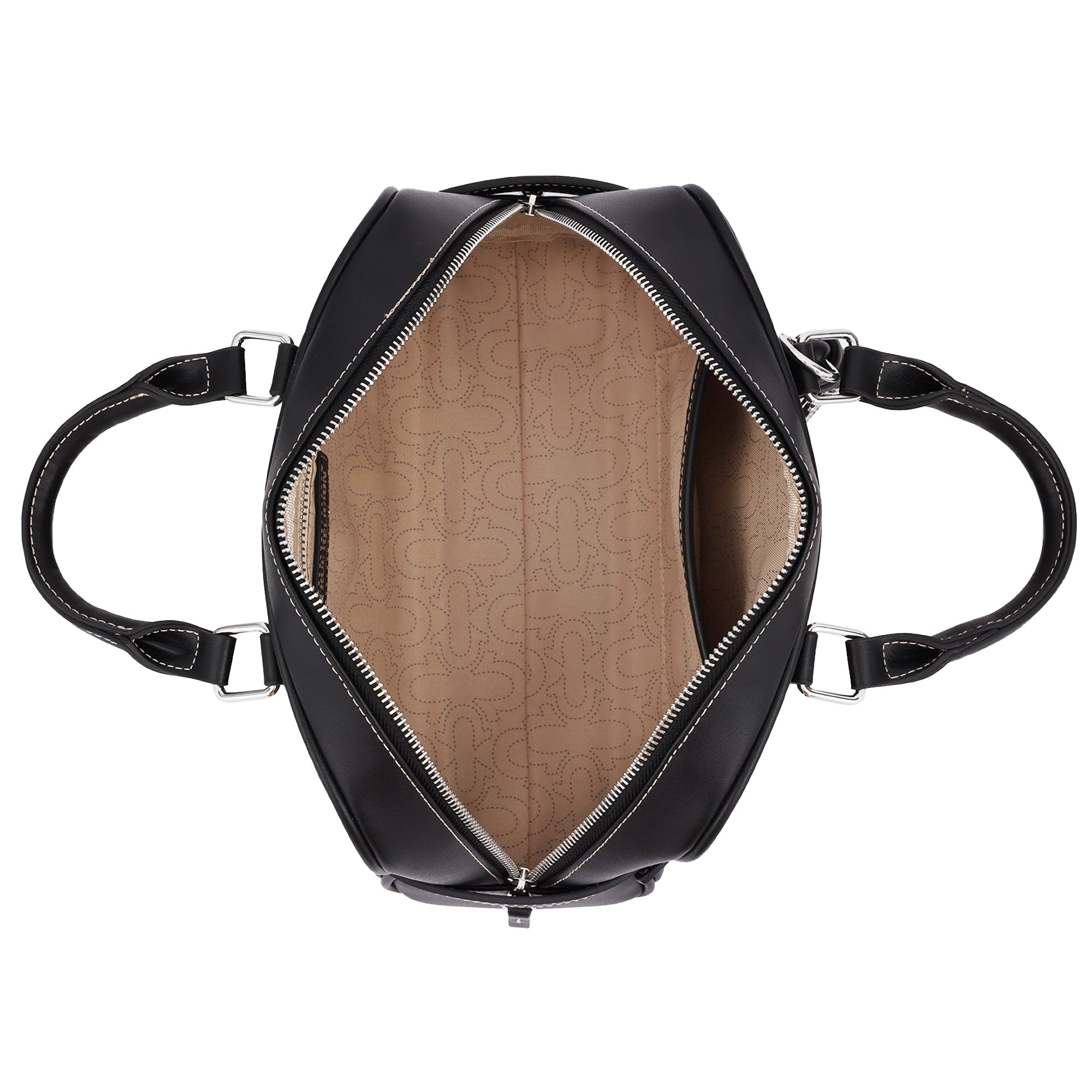 True Religion Brooks Smooth PU Belted Satchel – Women’s Top Handle Satchel with Detachable Crossbody Strap (Black)