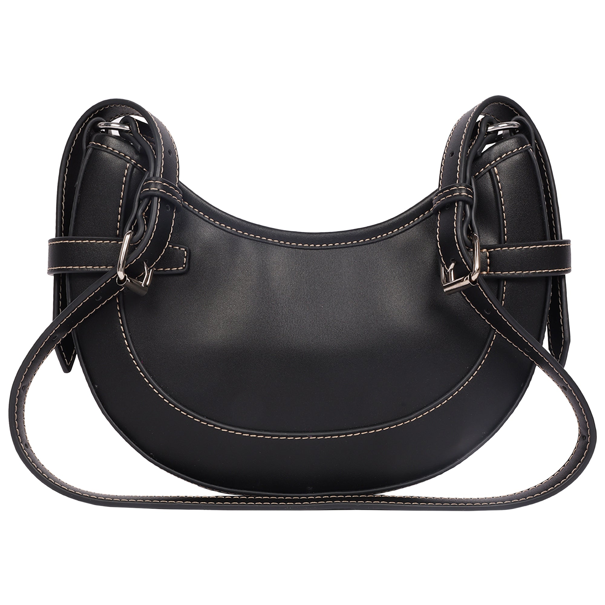 True Religion Blake Smooth PU Belted Hobo Bag – Women’s Faux Leather Shoulder & Crossbody Handbag