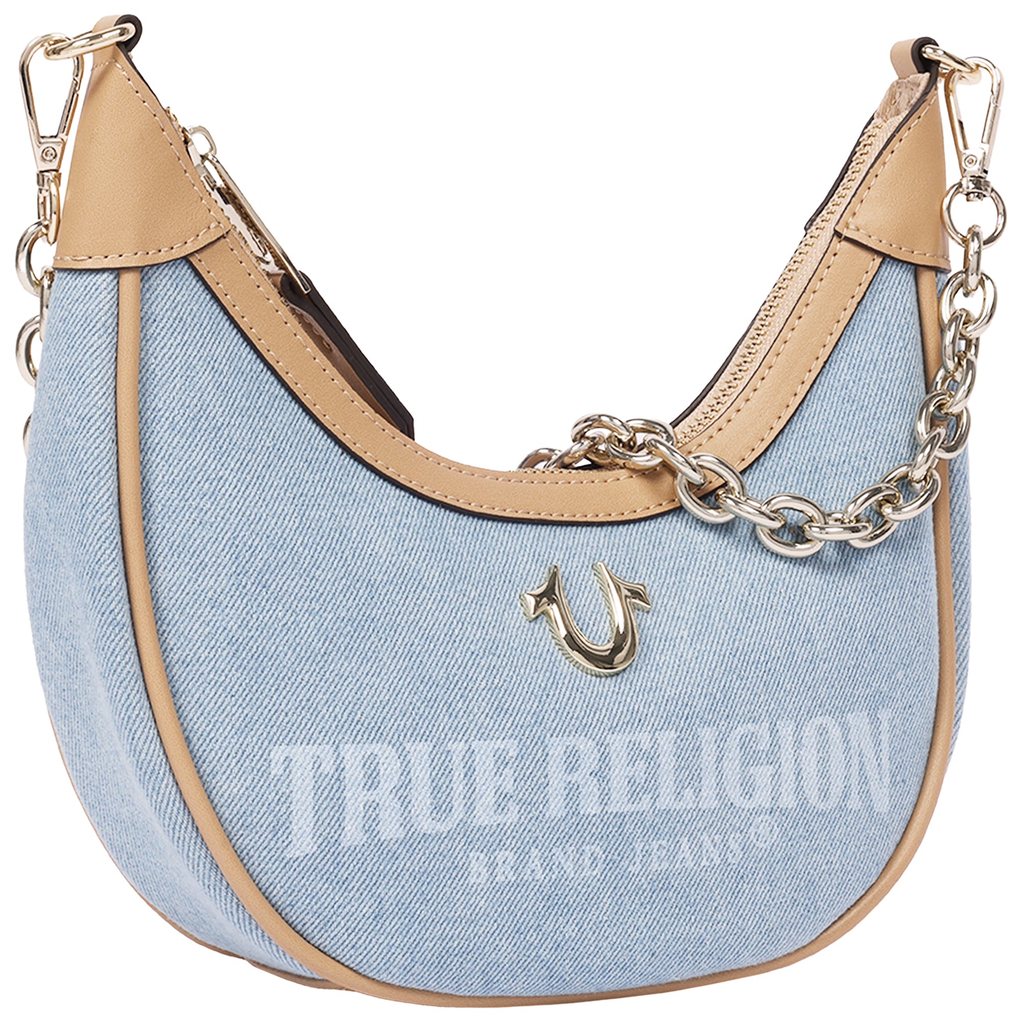 True Religion Bailey Denim & PU Hobo Bag – Denim