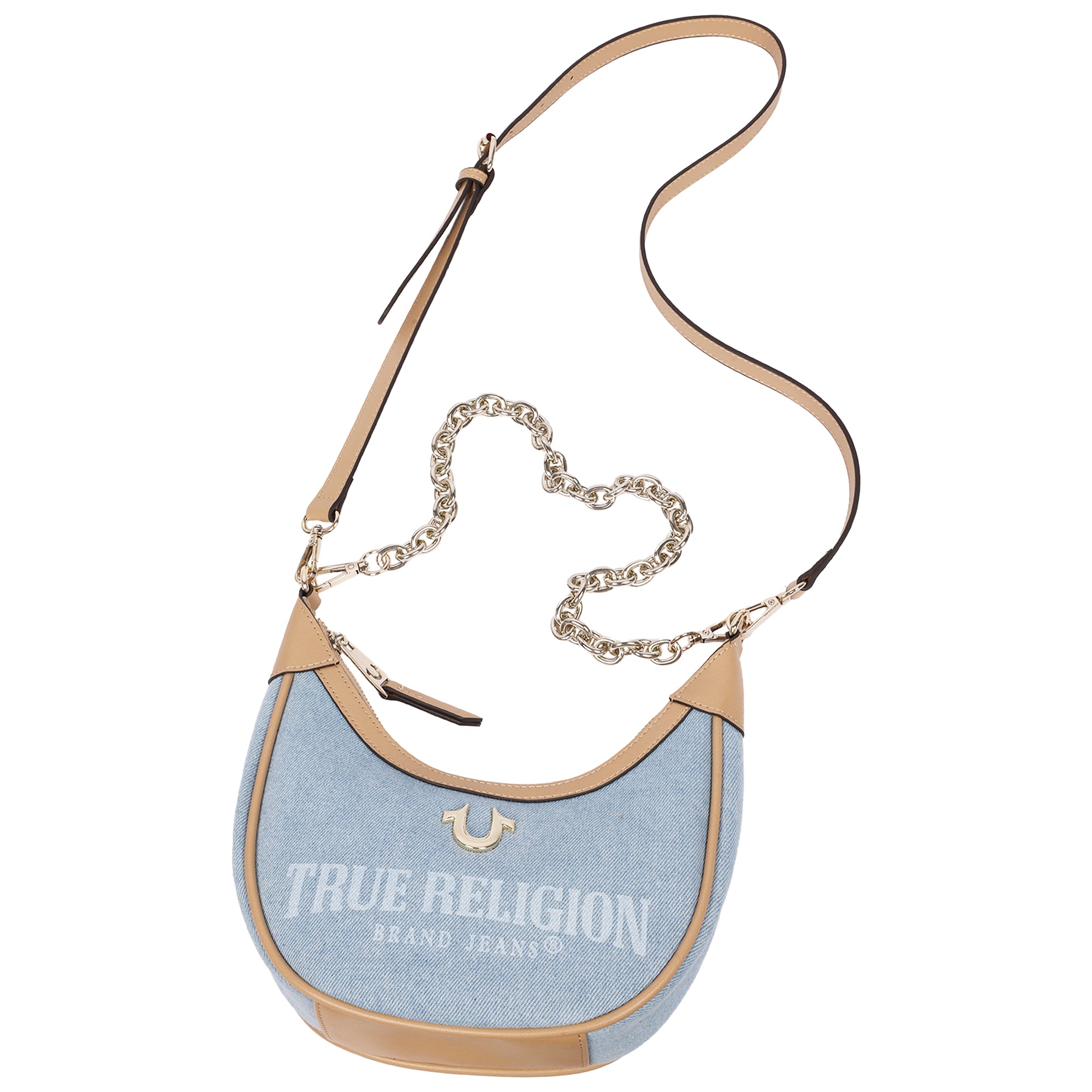 True Religion Bailey Denim & PU Hobo Bag – Denim
