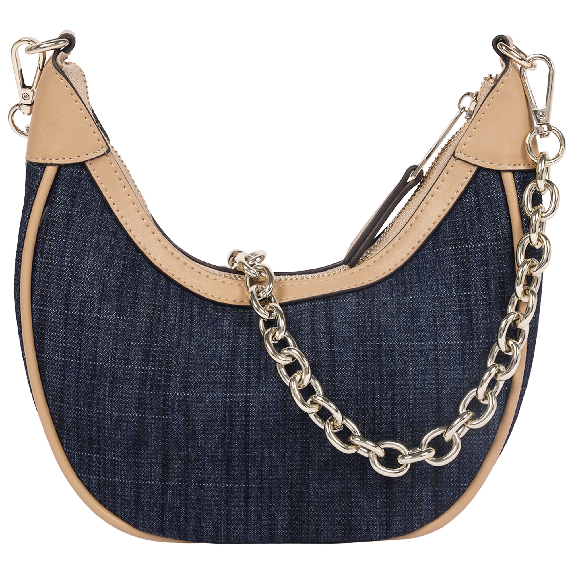 True Religion Bailey Denim & PU Hobo Bag – Dark Denim