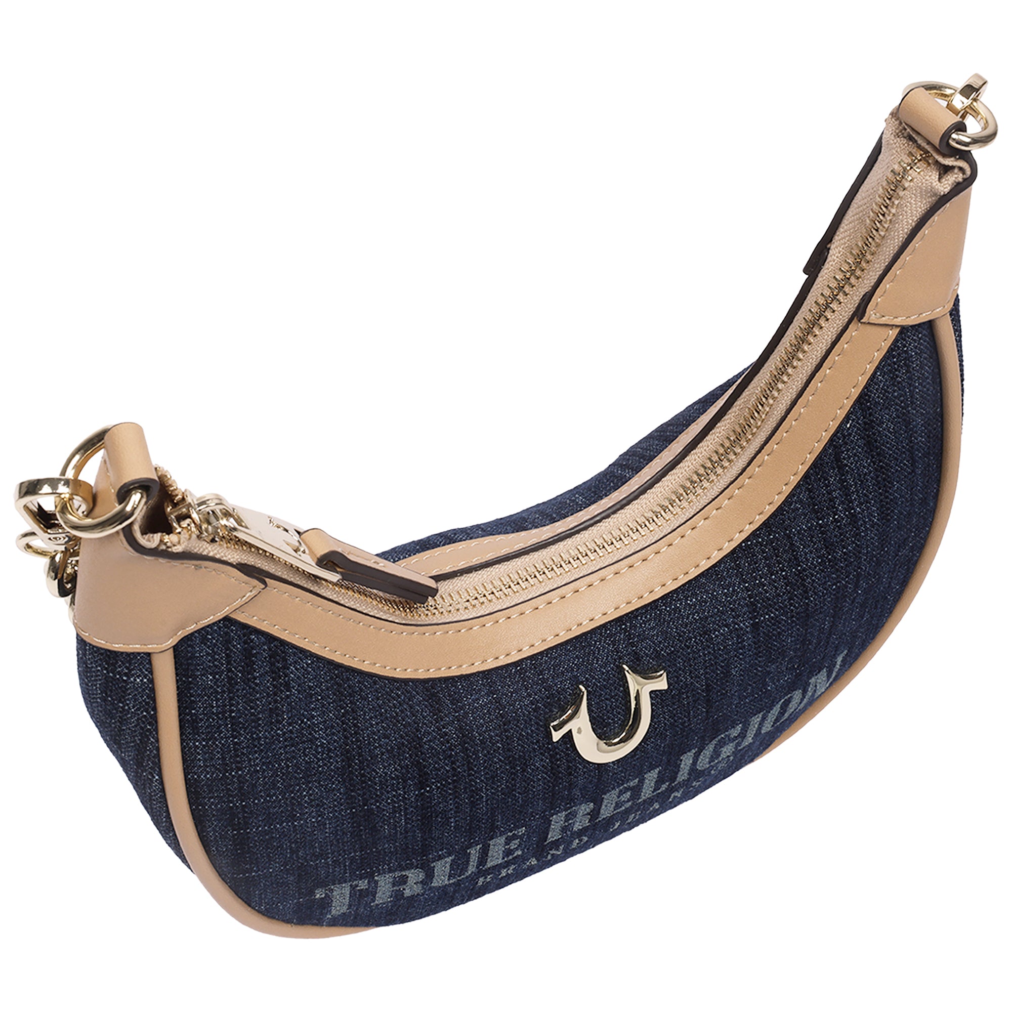 True Religion Bailey Denim & PU Hobo Bag – Dark Denim