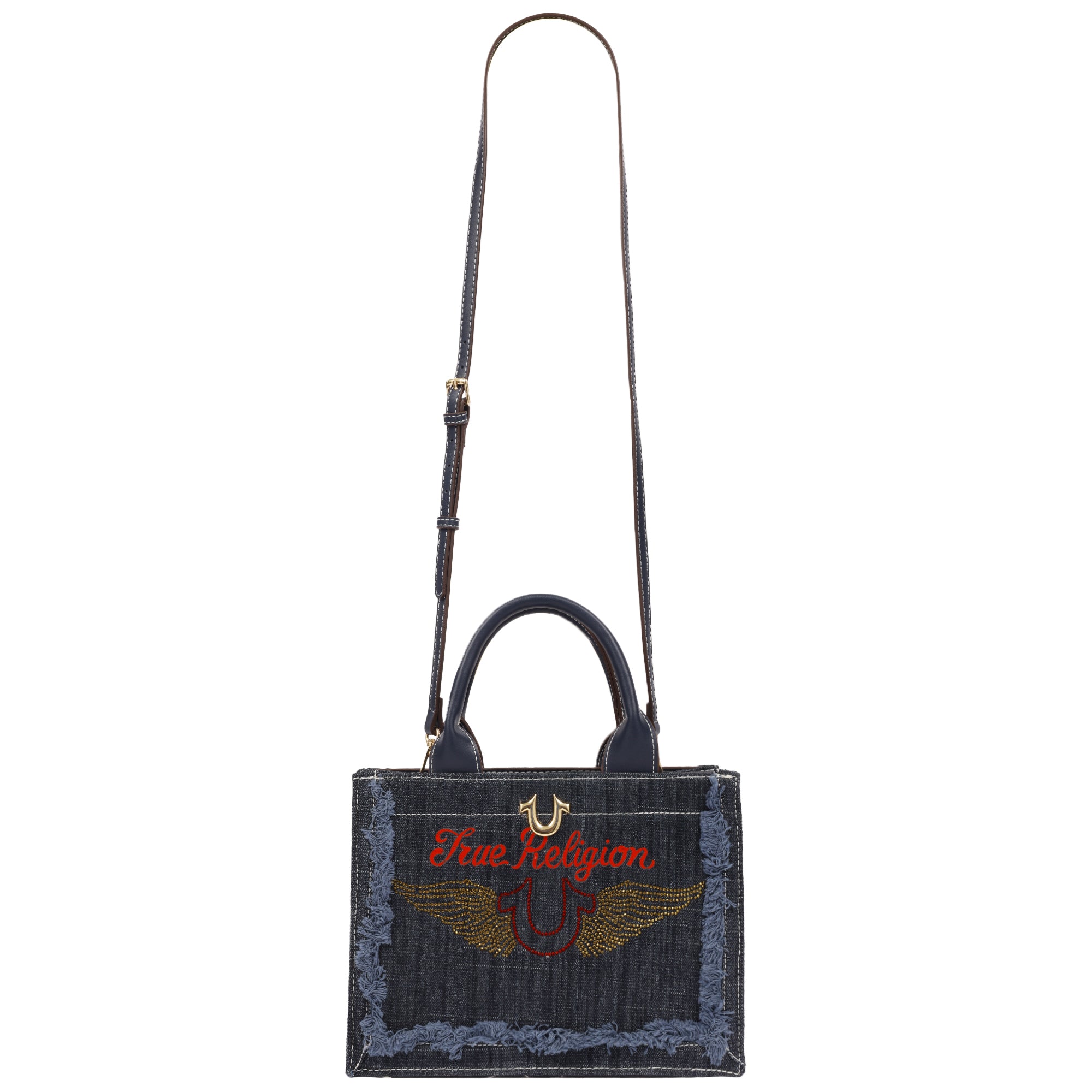 True Religion Denim Moto Frayed Tote Bag