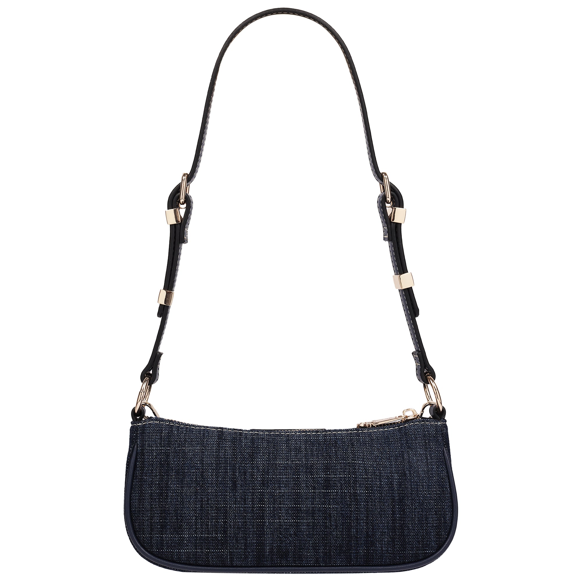 True Religion Chain & Studs Denim Shoulder Bag