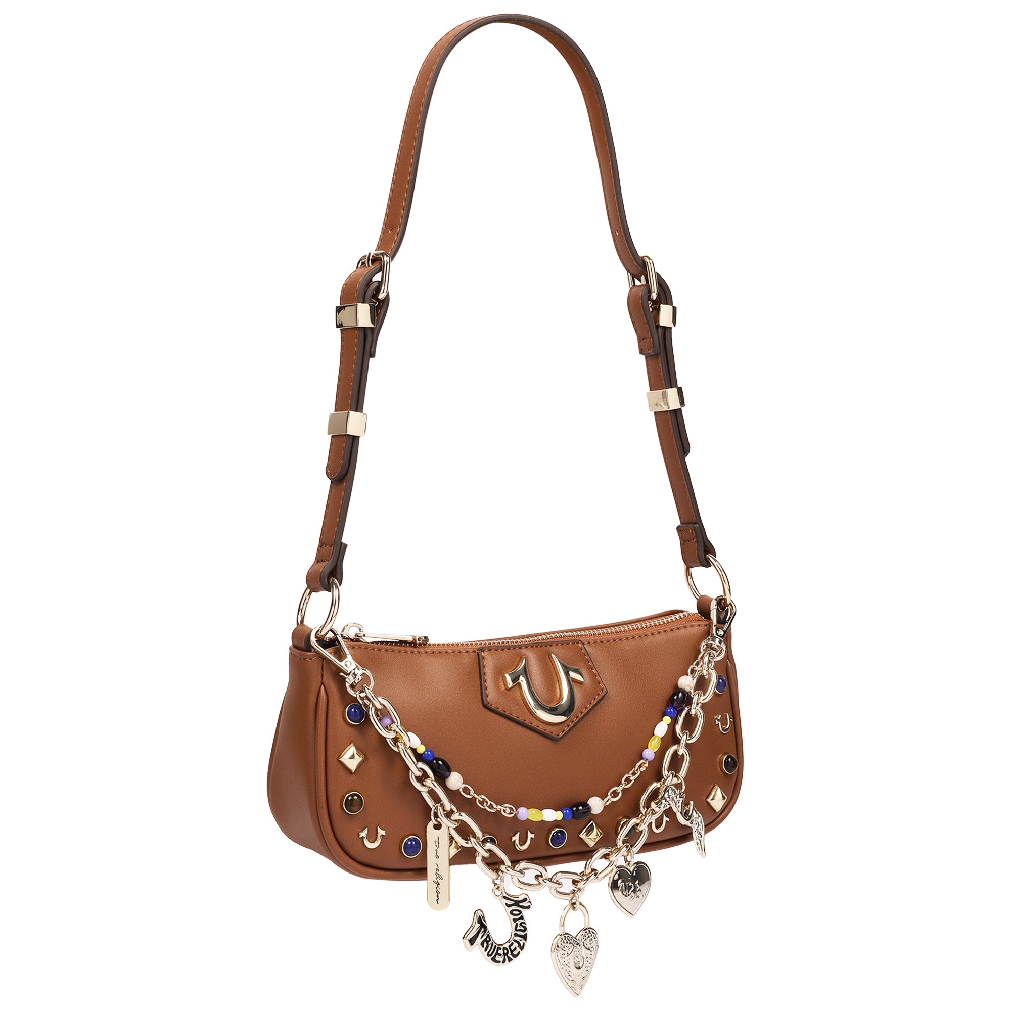 True Religion Chain & Studs Shoulder Bag