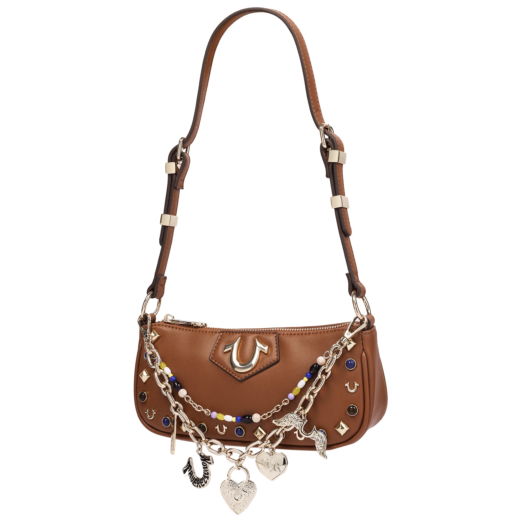 True Religion Chain & Studs Shoulder Bag