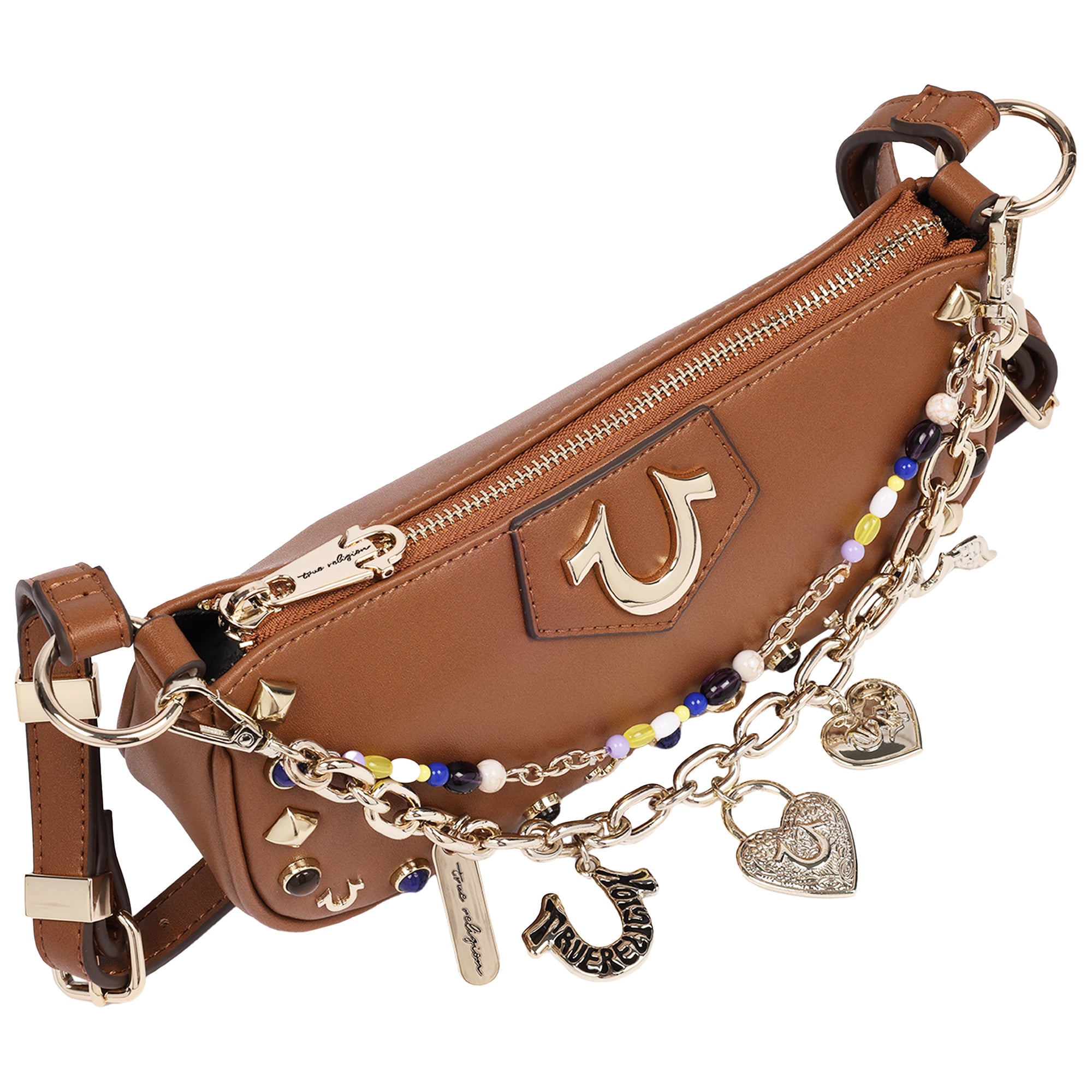 True Religion Chain & Studs Shoulder Bag