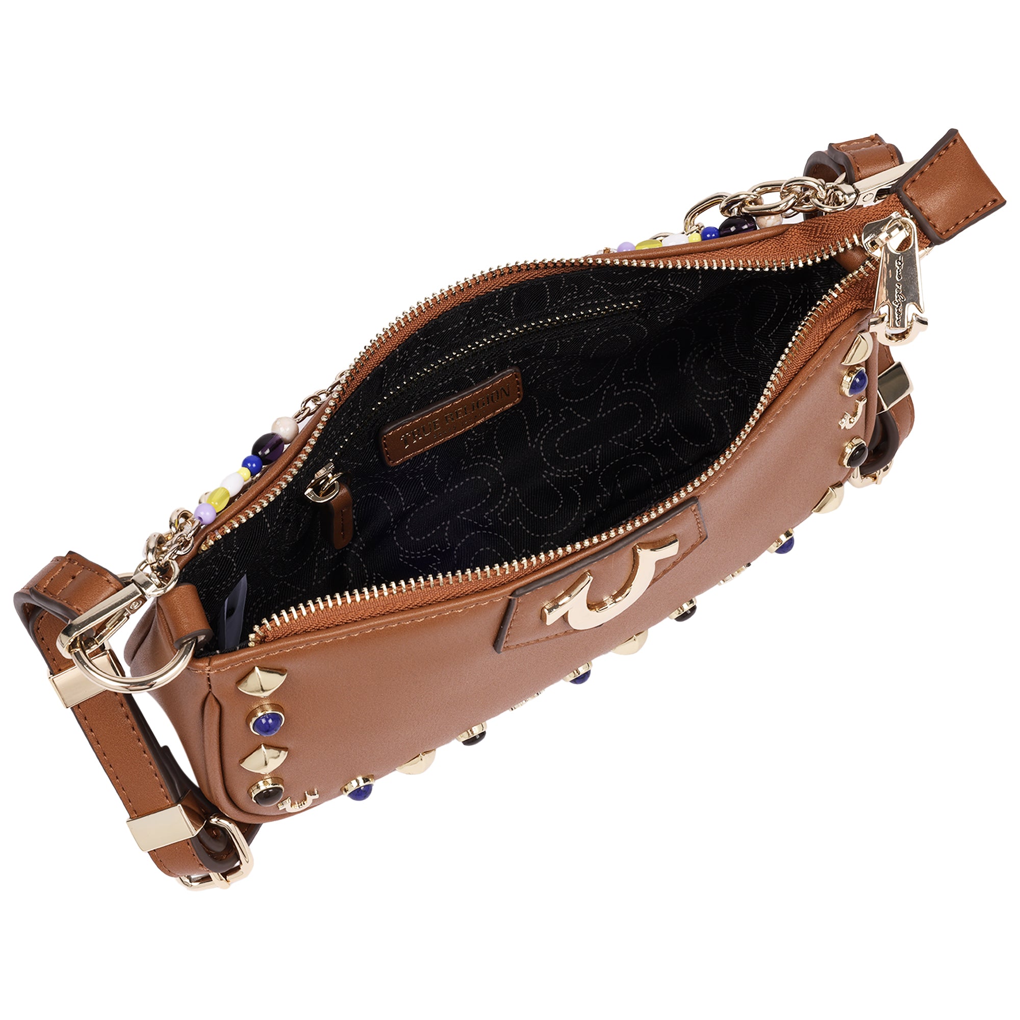 True Religion Chain & Studs Shoulder Bag