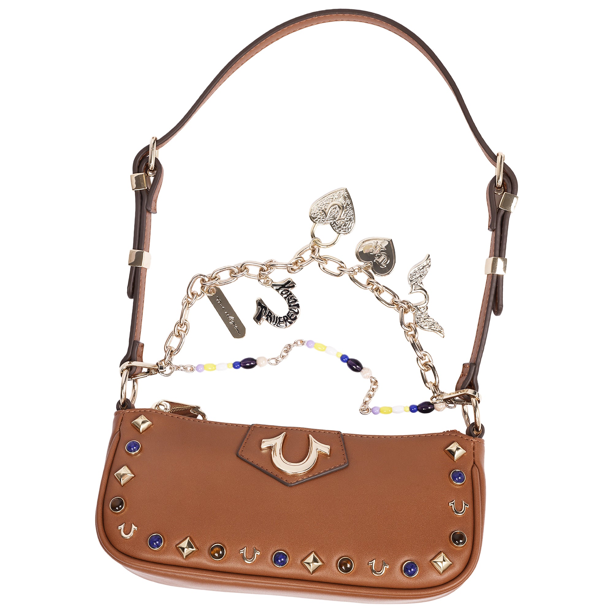 True Religion Chain & Studs Shoulder Bag