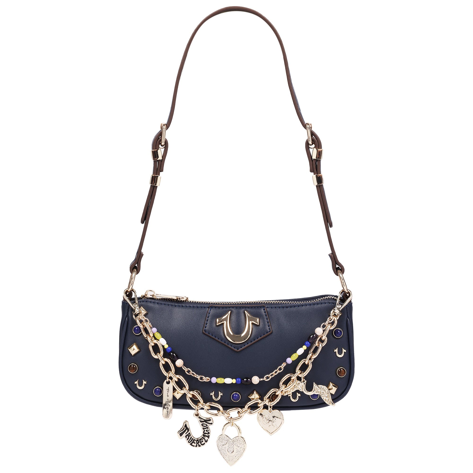 True Religion Chain & Studs Shoulder Bag