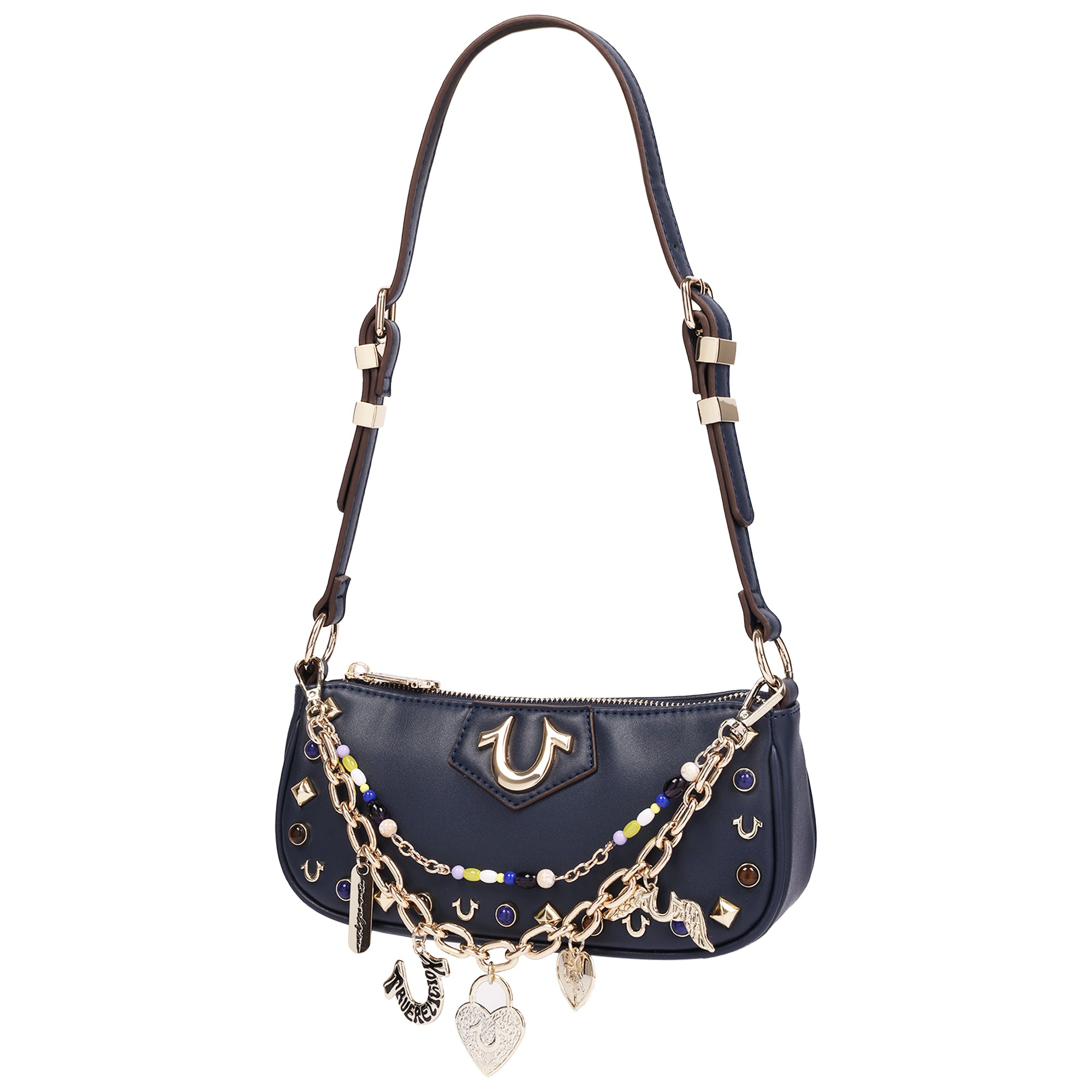 True Religion Chain & Studs Shoulder Bag