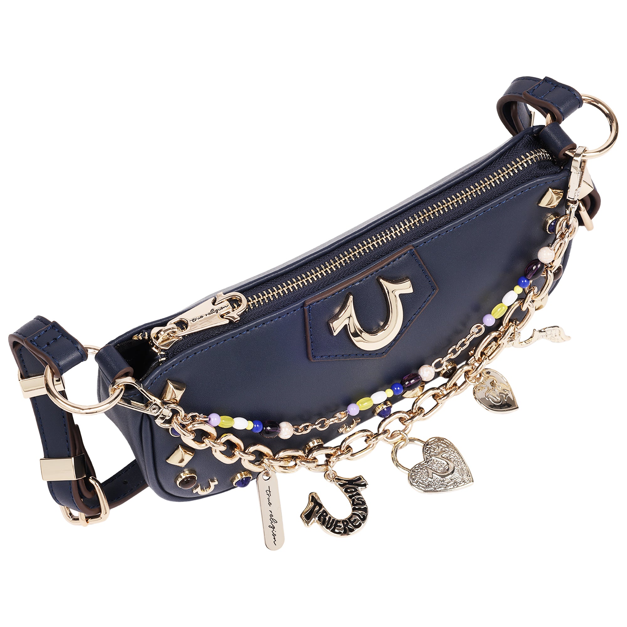 True Religion Chain & Studs Shoulder Bag