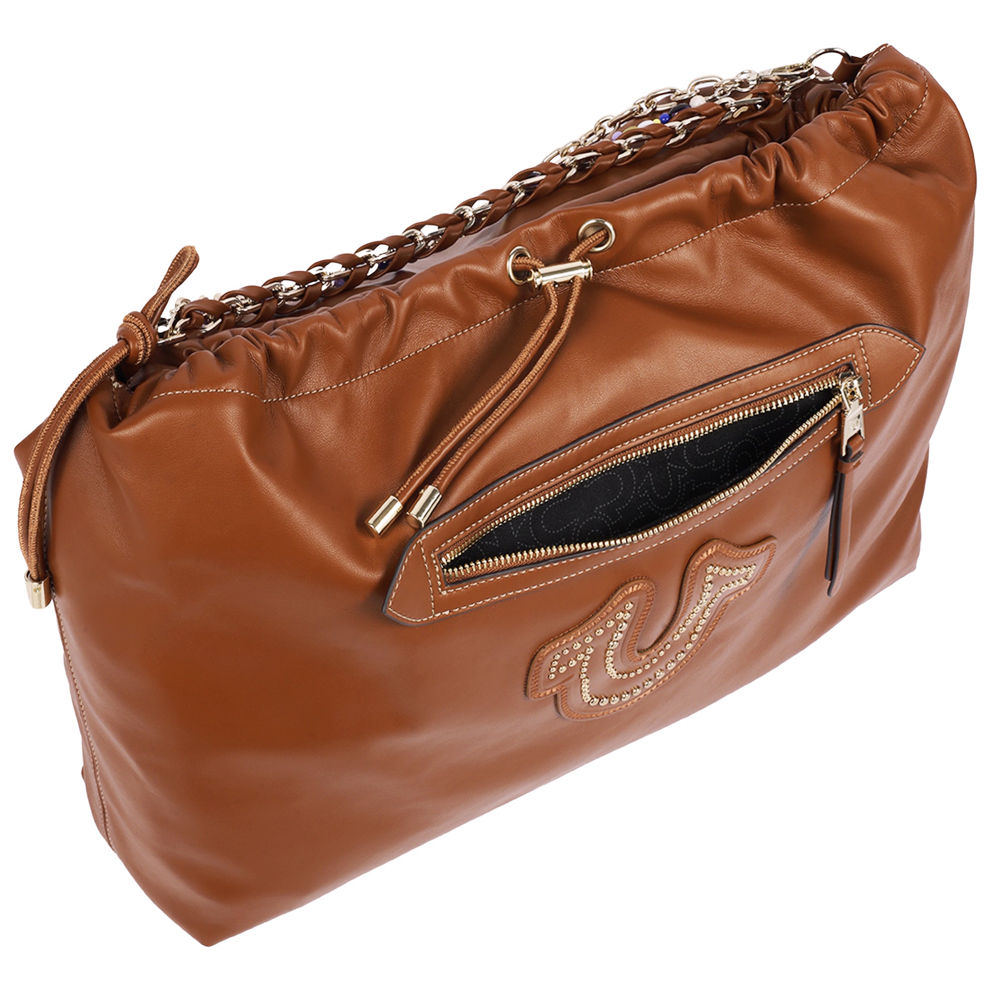 True Religion Vintage Chain Soft Hobo Bag